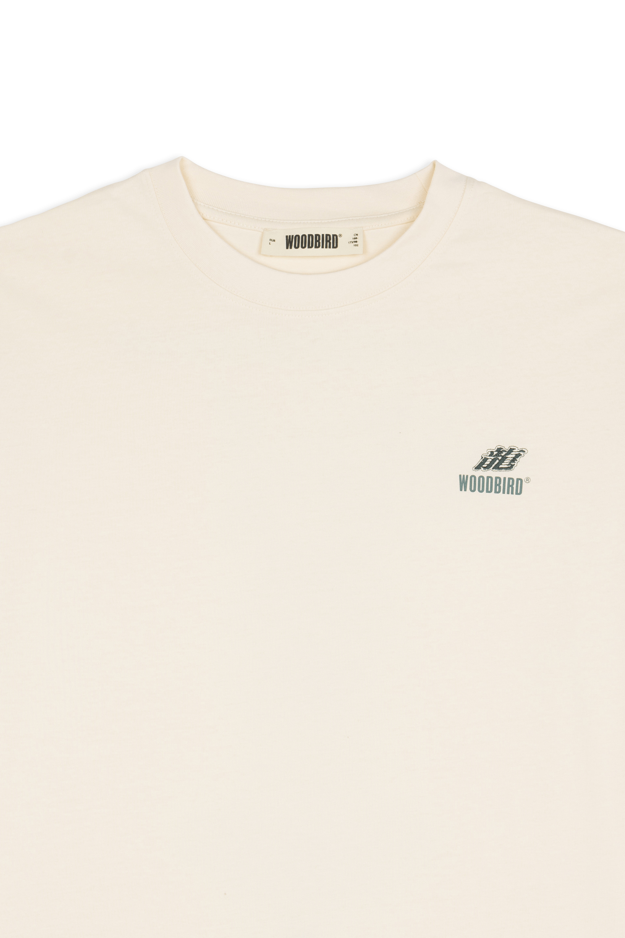 Regular-fit round-neck cotton T-shirt | Beige WOODBIRD Men