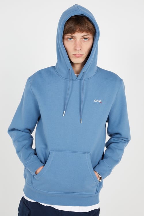 SCHOTT Hoodie Bleu