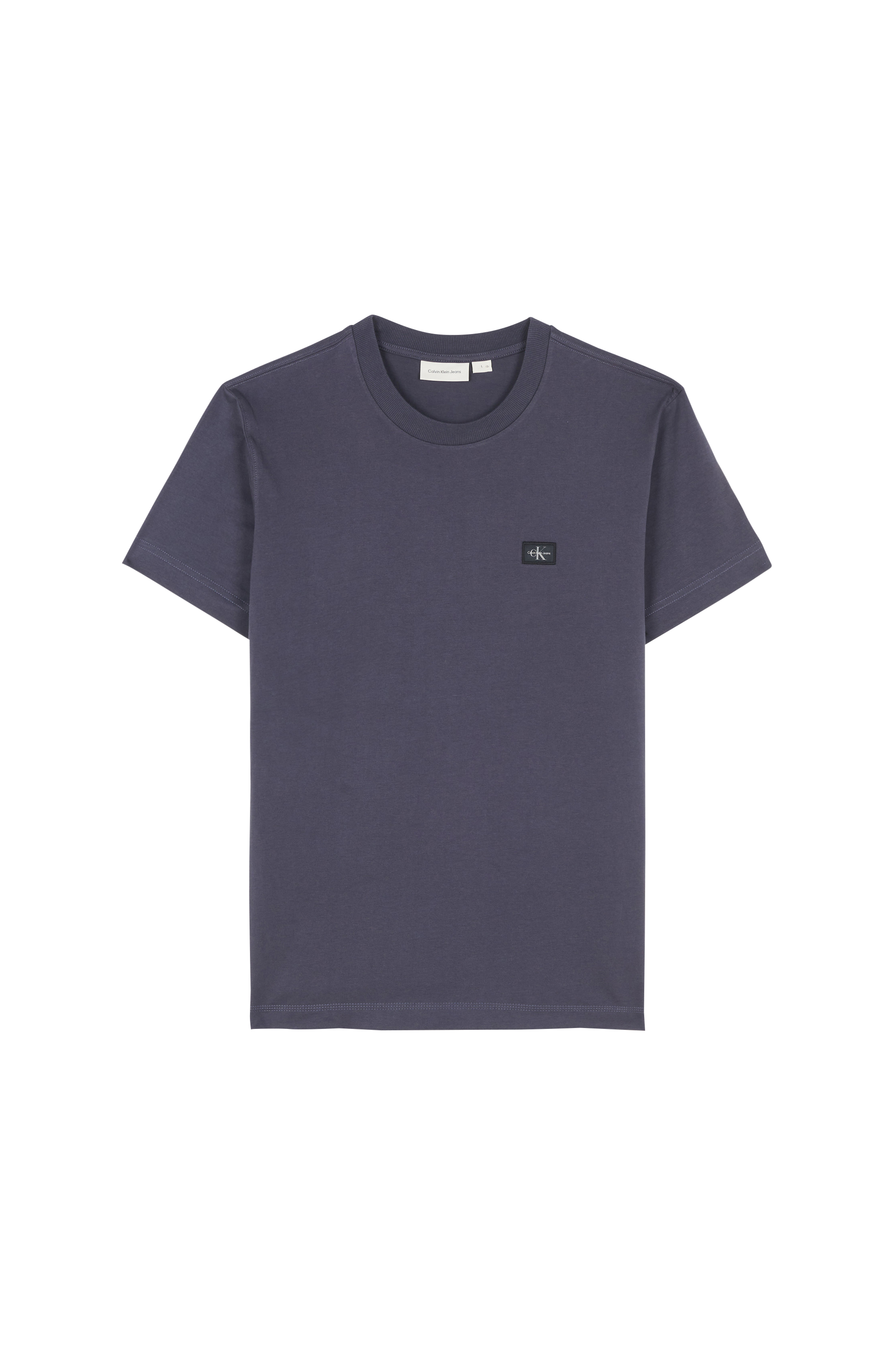 Regular-fit round-neck cotton T-shirt Blue