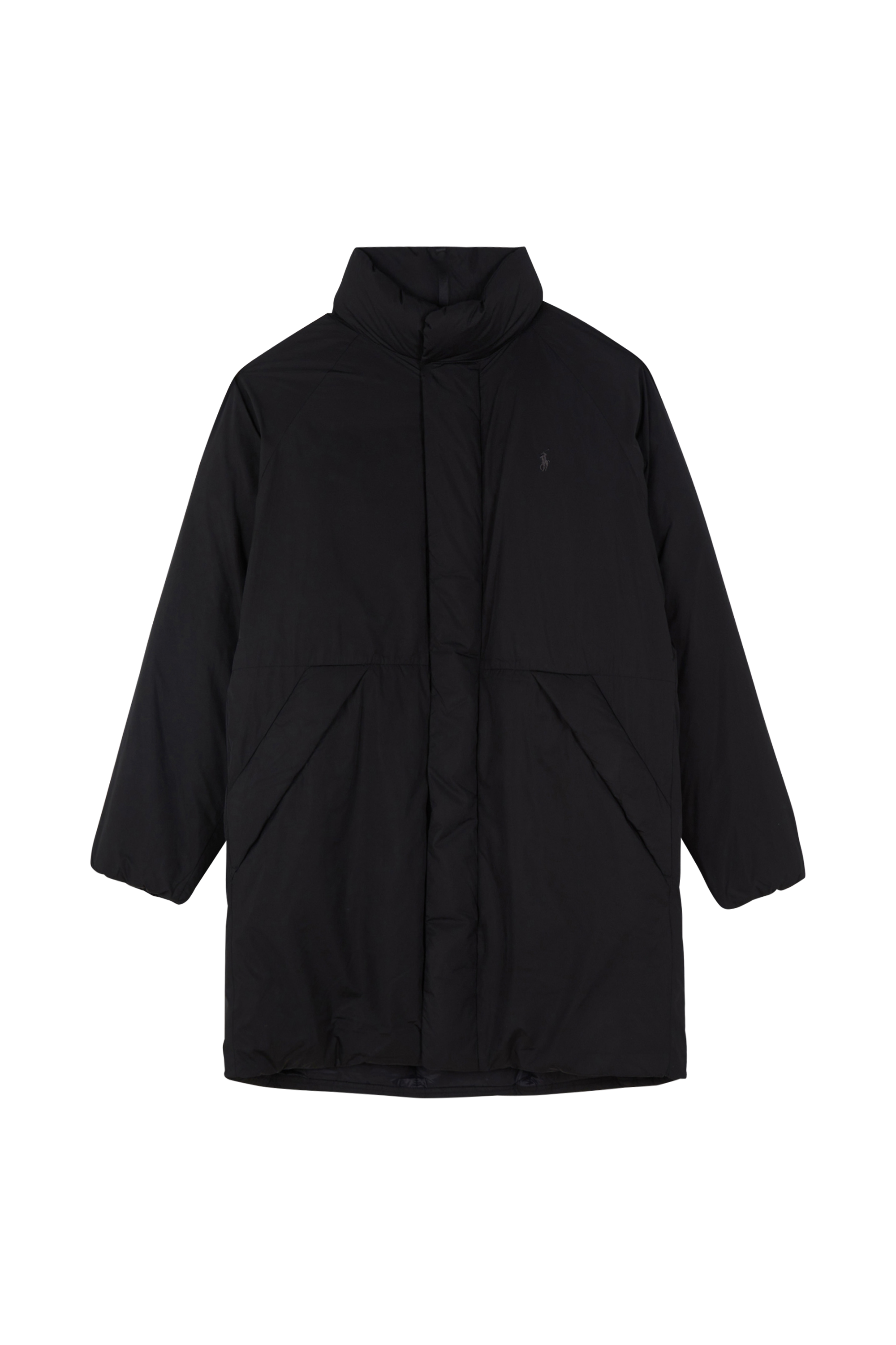 Lightweight quilted padded jacket with high neck Black
