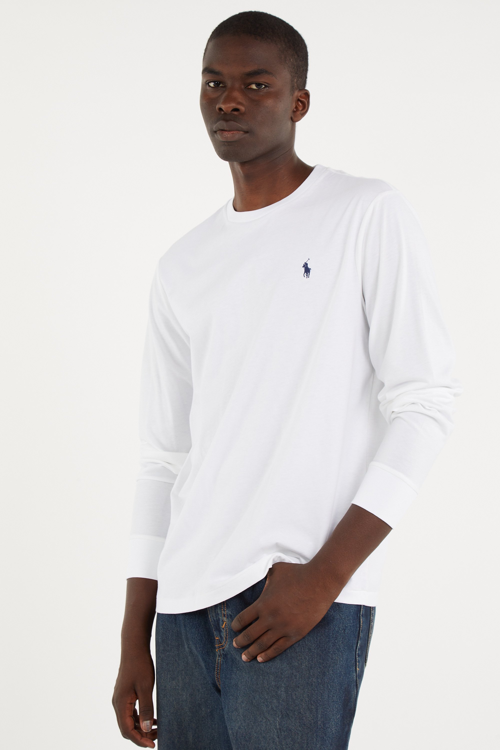 Round-neck cotton T-shirt | White POLO RALPH LAUREN Men