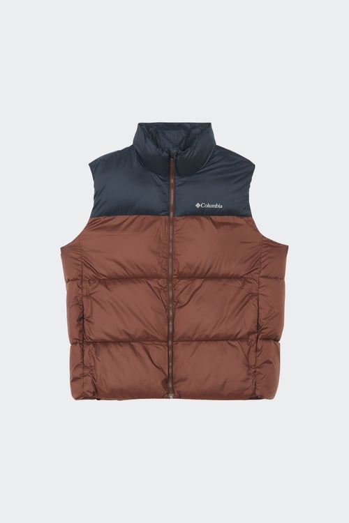 COLUMBIA Lightweight quilted padded jacket with high neck Brown