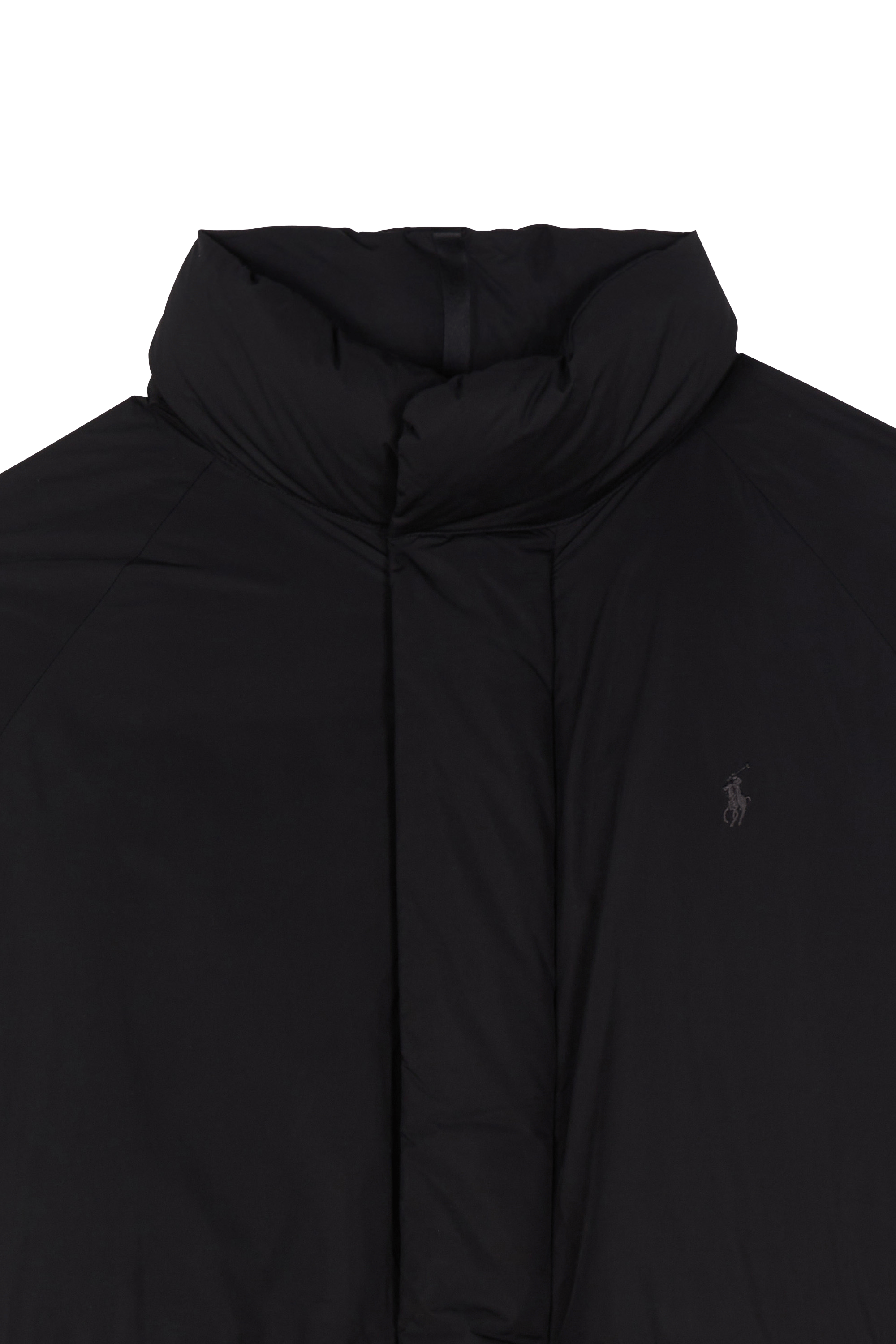 Lightweight quilted padded jacket with high neck Black