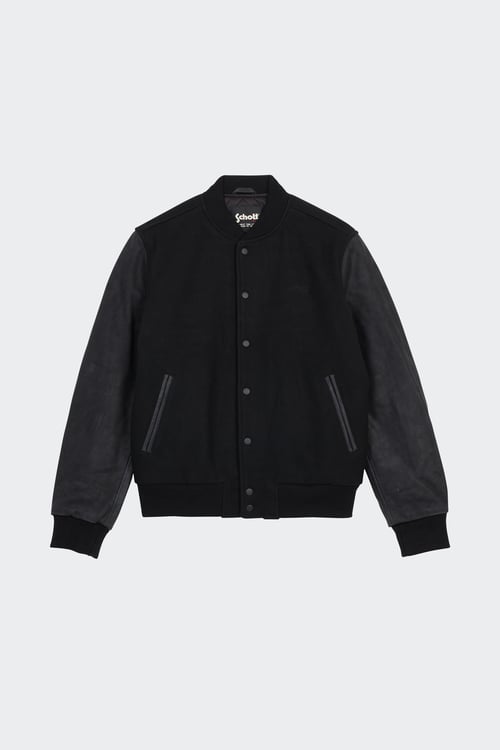 SCHOTT Regular-fit wool blend bomber Black