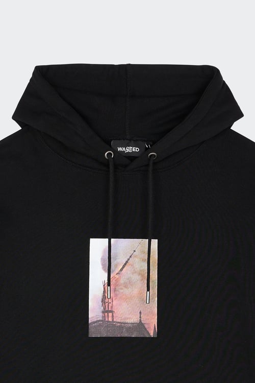 WASTED Hoodie Noir