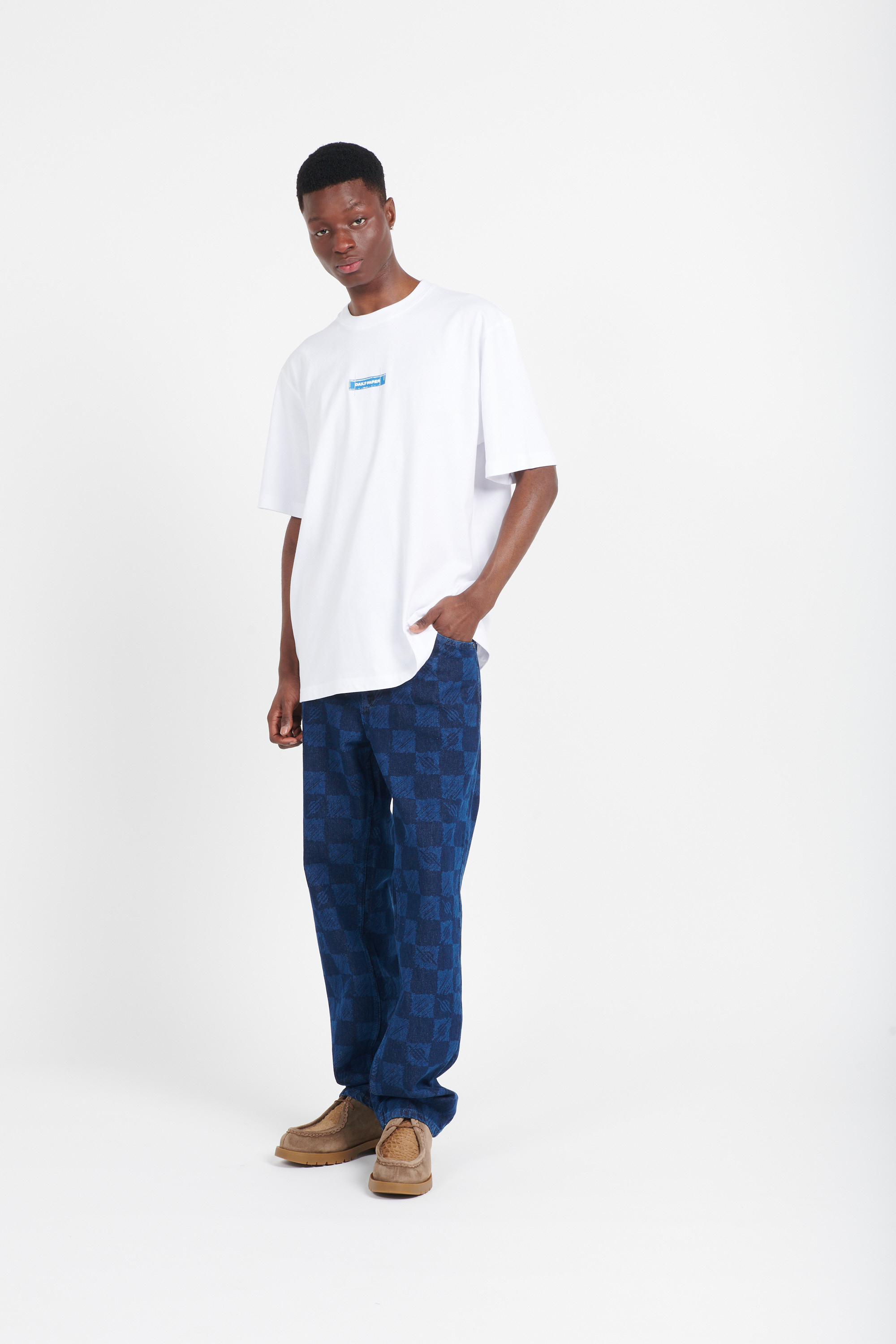Regular-fit round-neck cotton T-shirt White