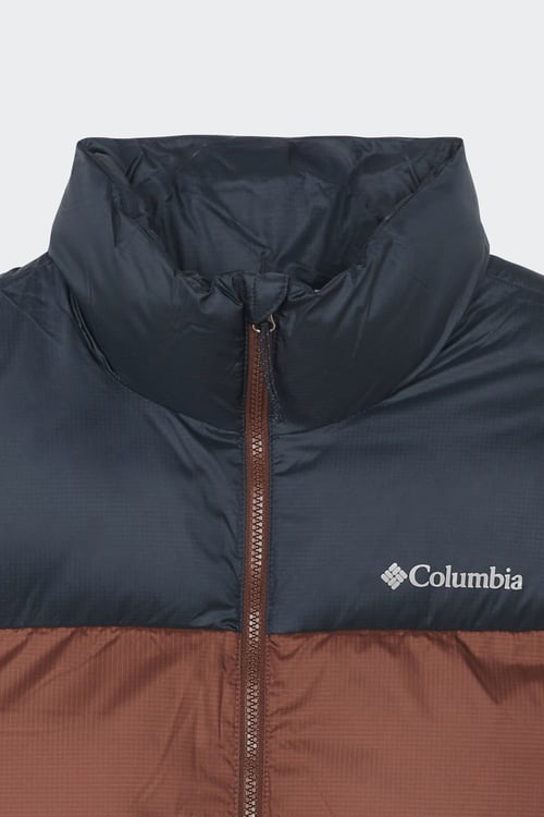 COLUMBIA Lightweight quilted padded jacket with high neck Brown