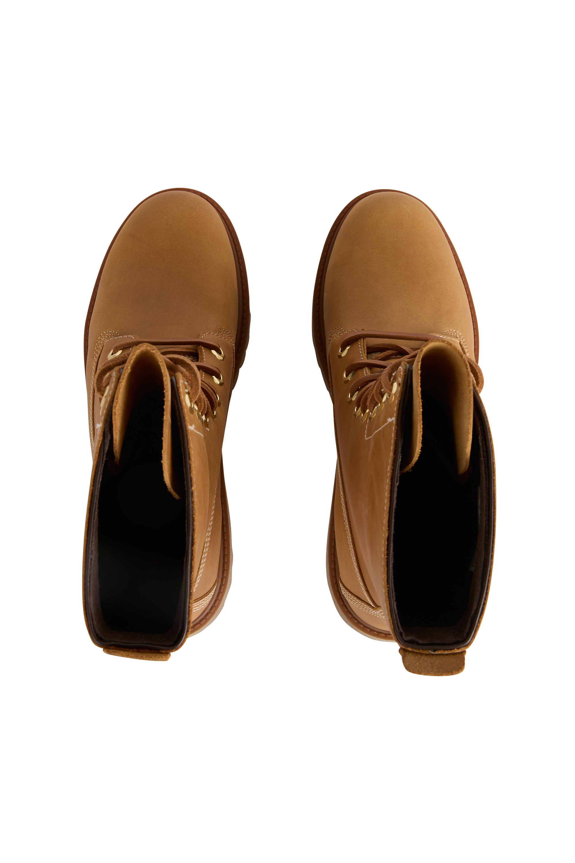 Heeled leather mid-calf boots TIMBERLAND Yellow