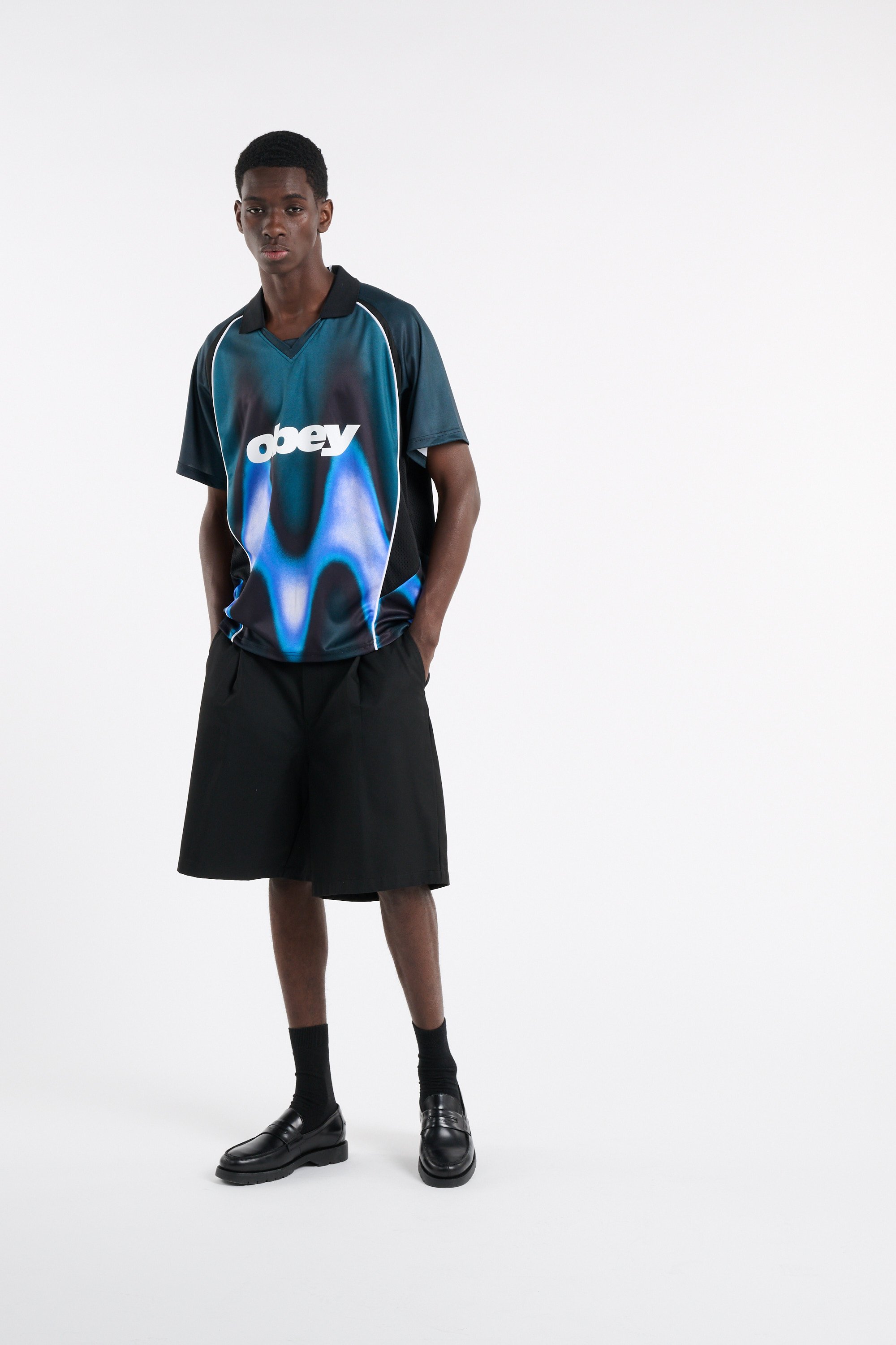 Short droit OBEY Noir