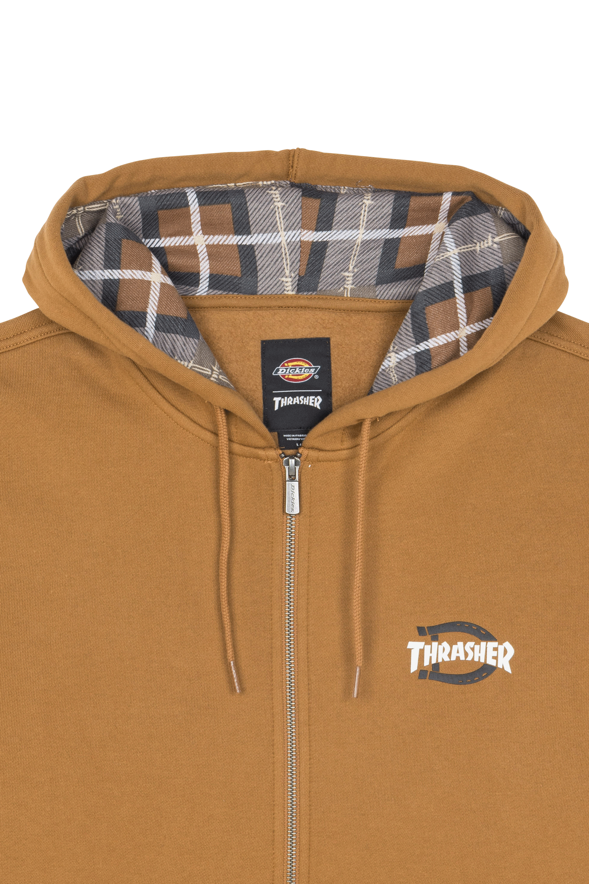 Hoodie zippé Marron