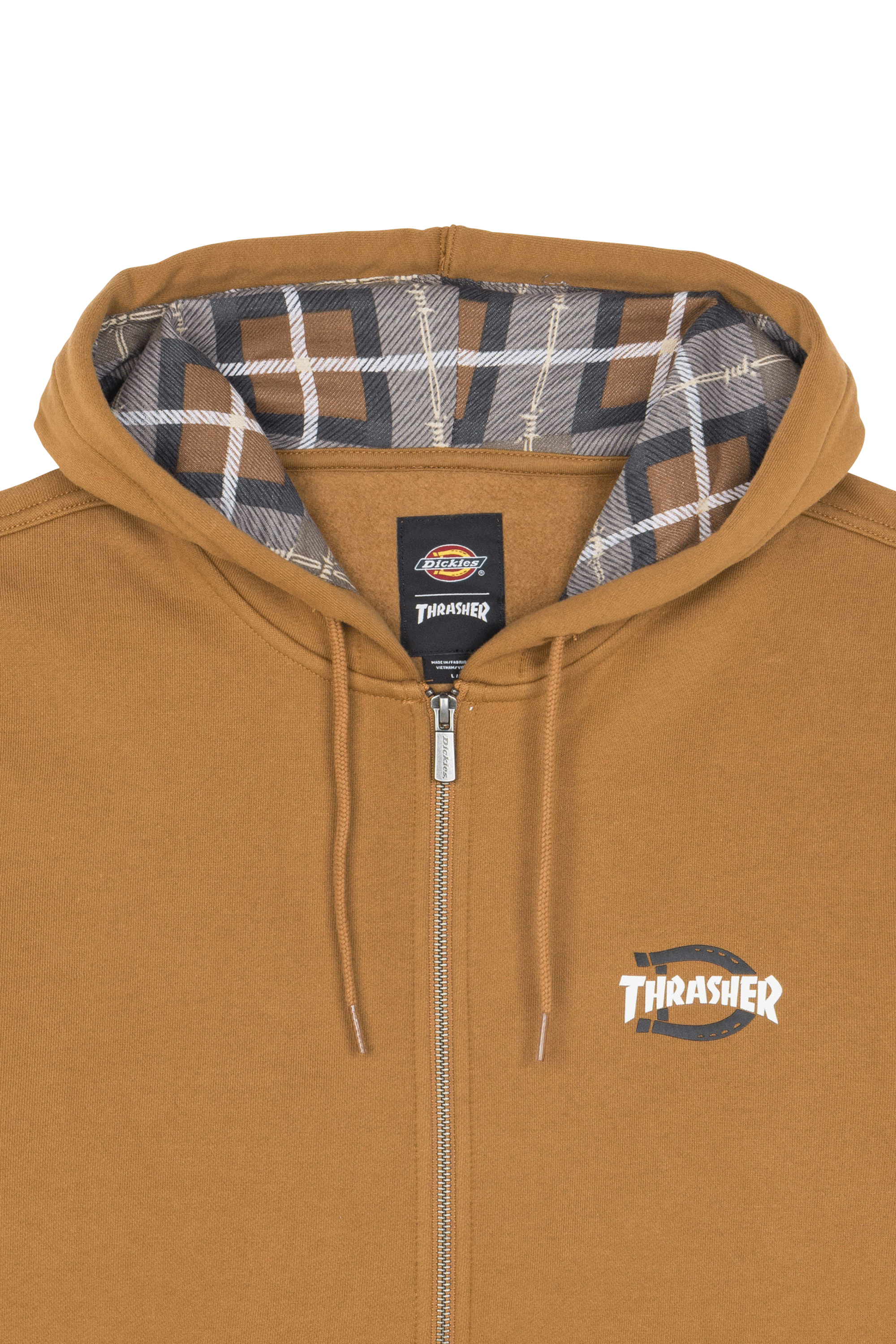 Hoodie zippé Marron