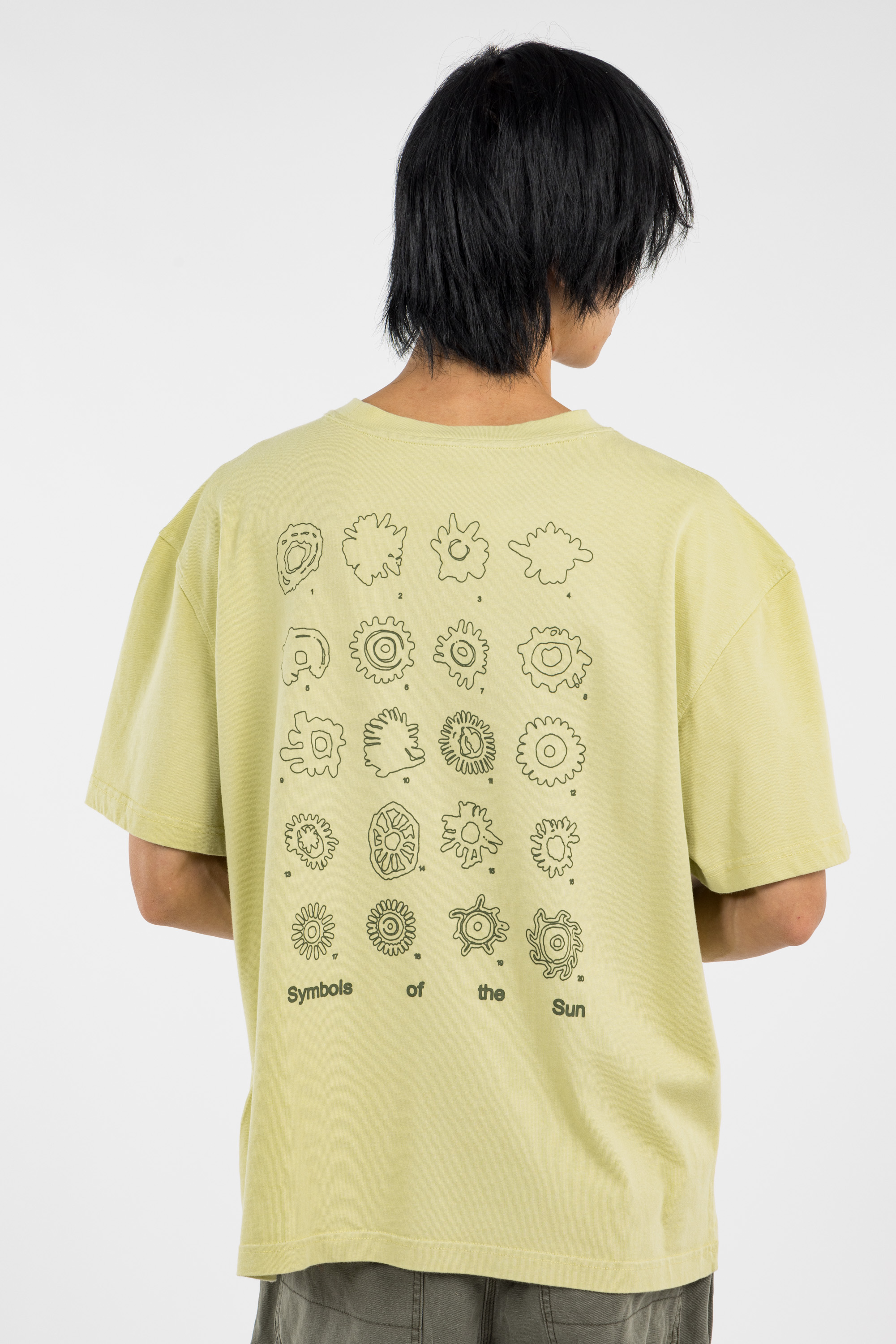 Regular-fit round-neck cotton T-shirt Beige