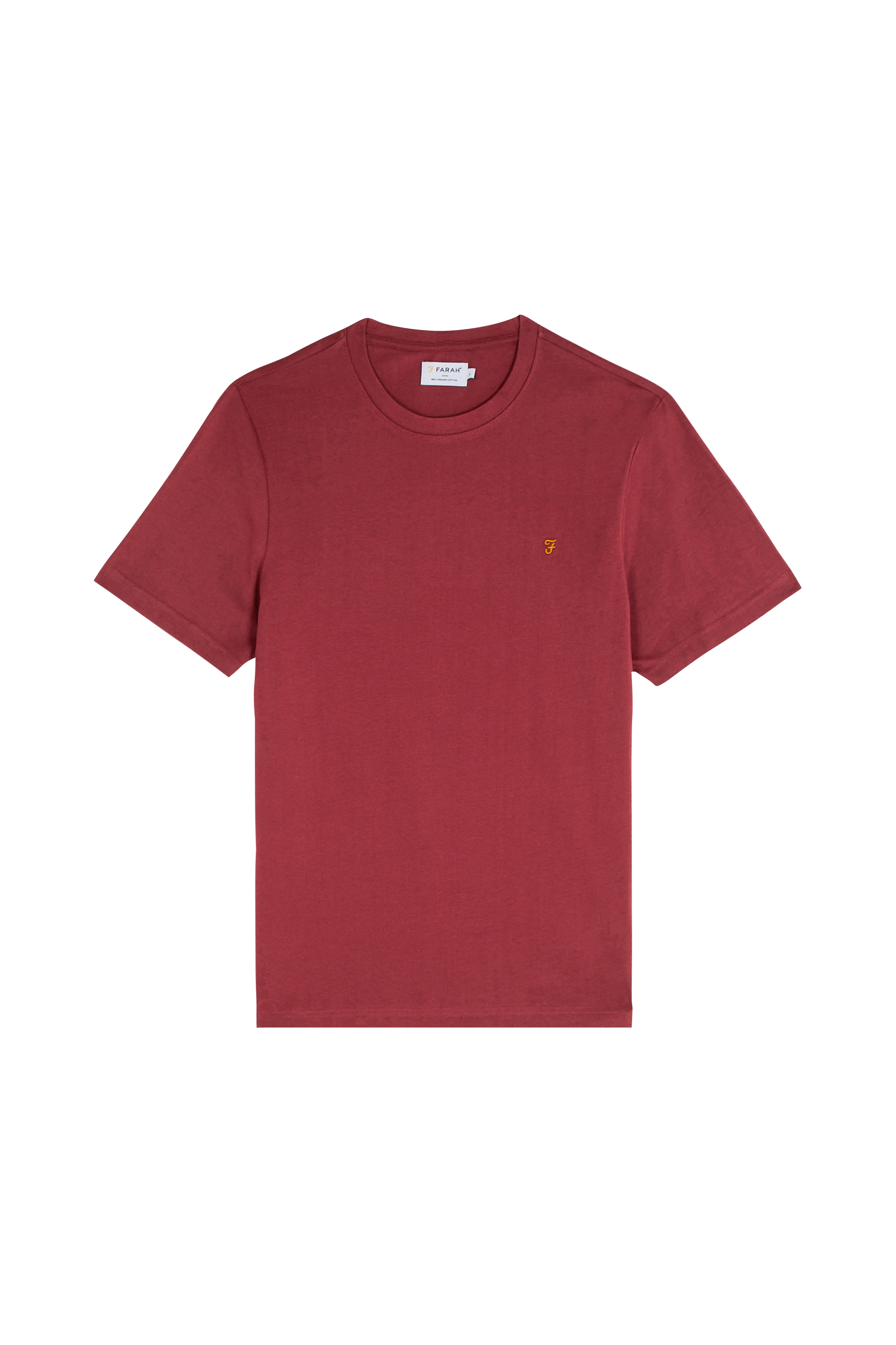 Regular-fit round-neck cotton T-shirt Red