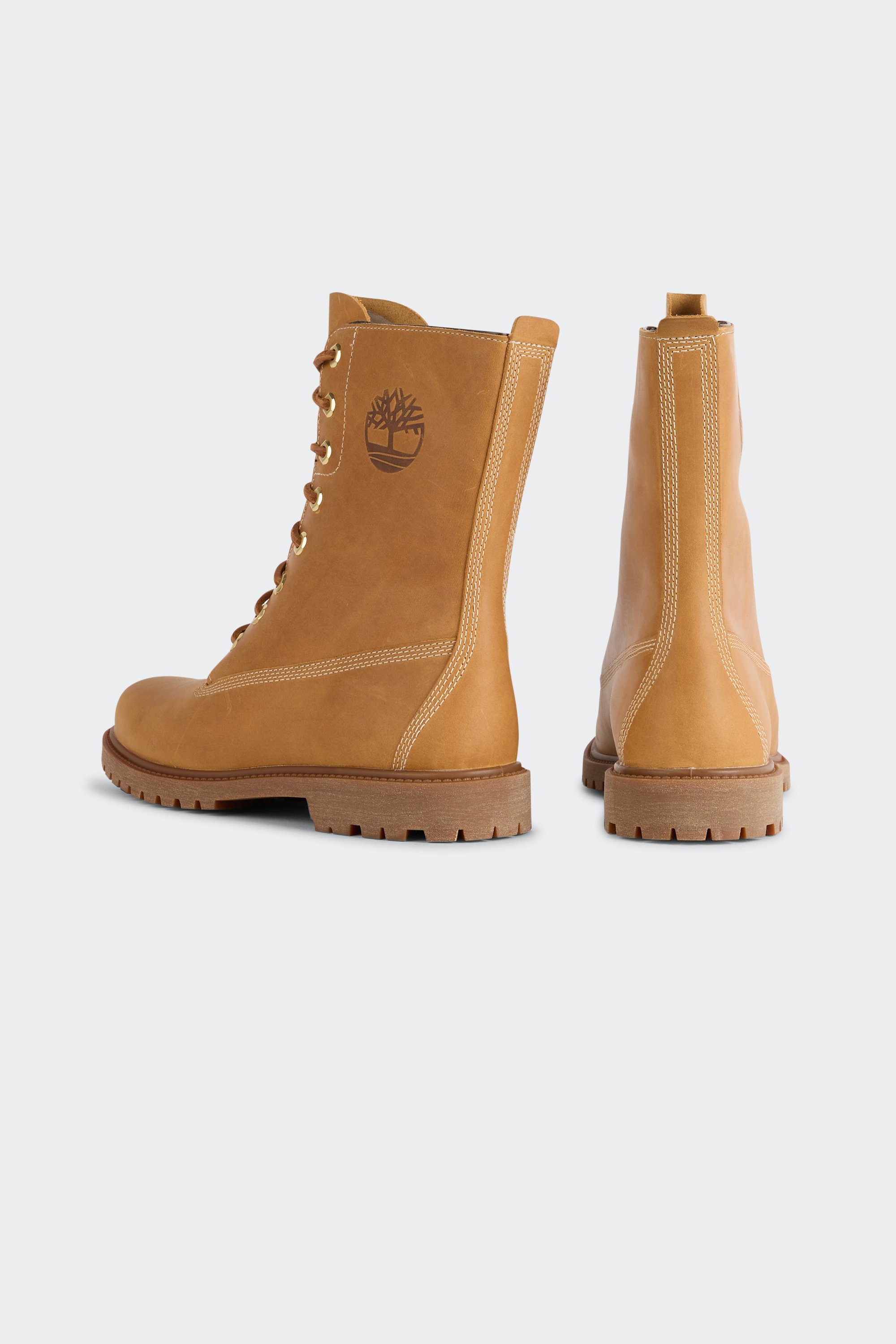 Heeled leather mid-calf boots | Yellow by TIMBERLAND Heeled leather mid-calf boots Yellow