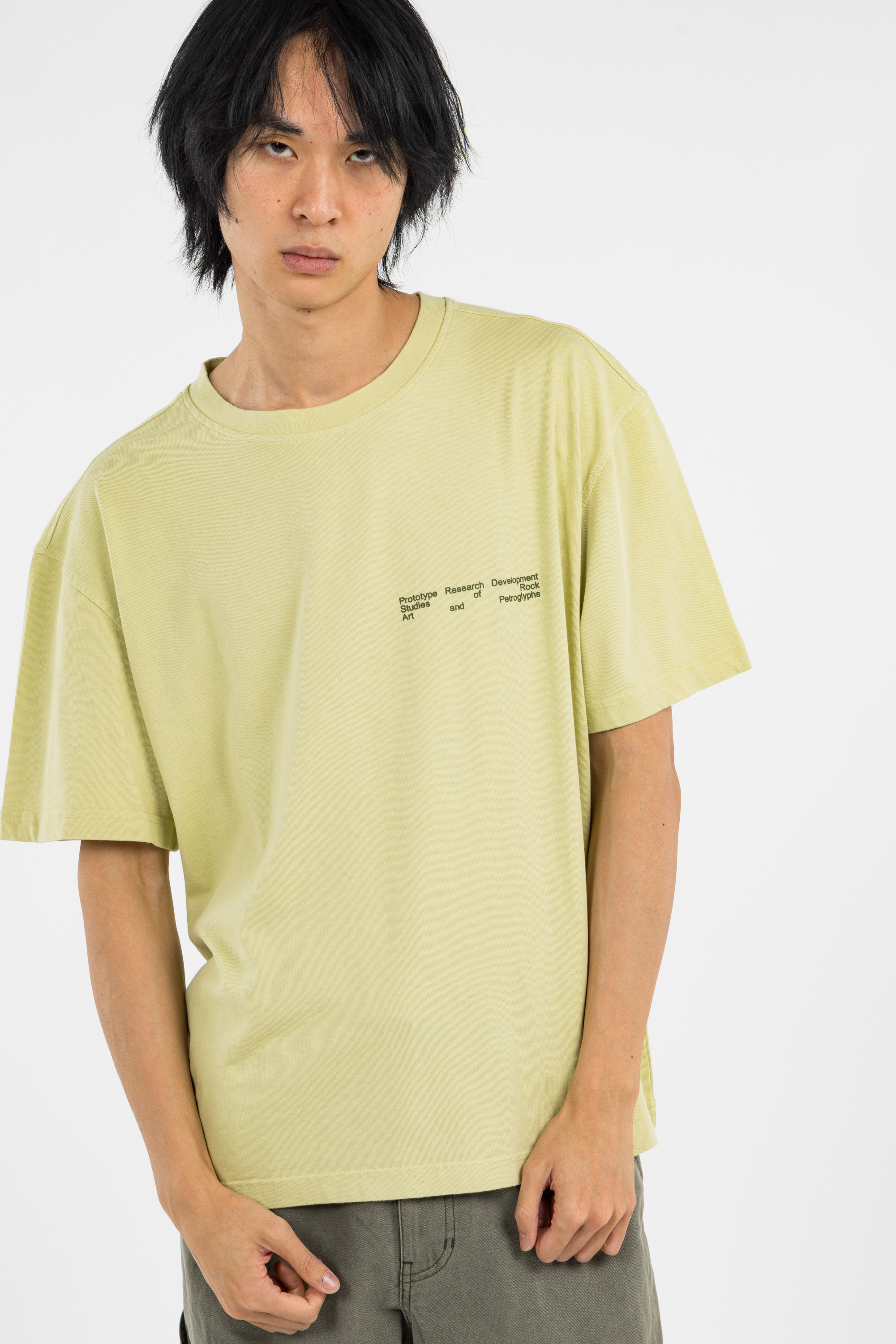 Regular-fit round-neck cotton T-shirt Beige