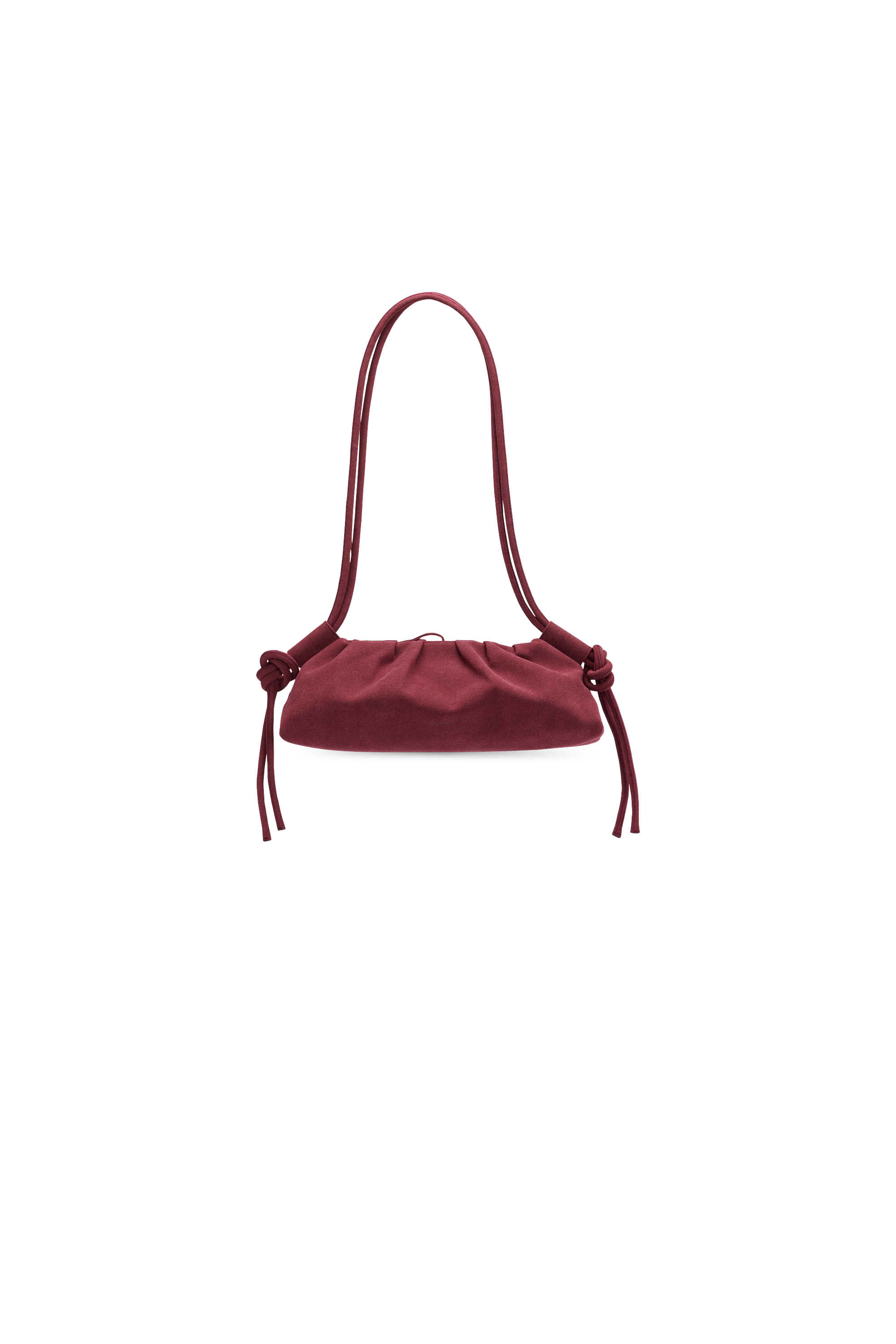 Handbag DUMPLING Suede cherry red