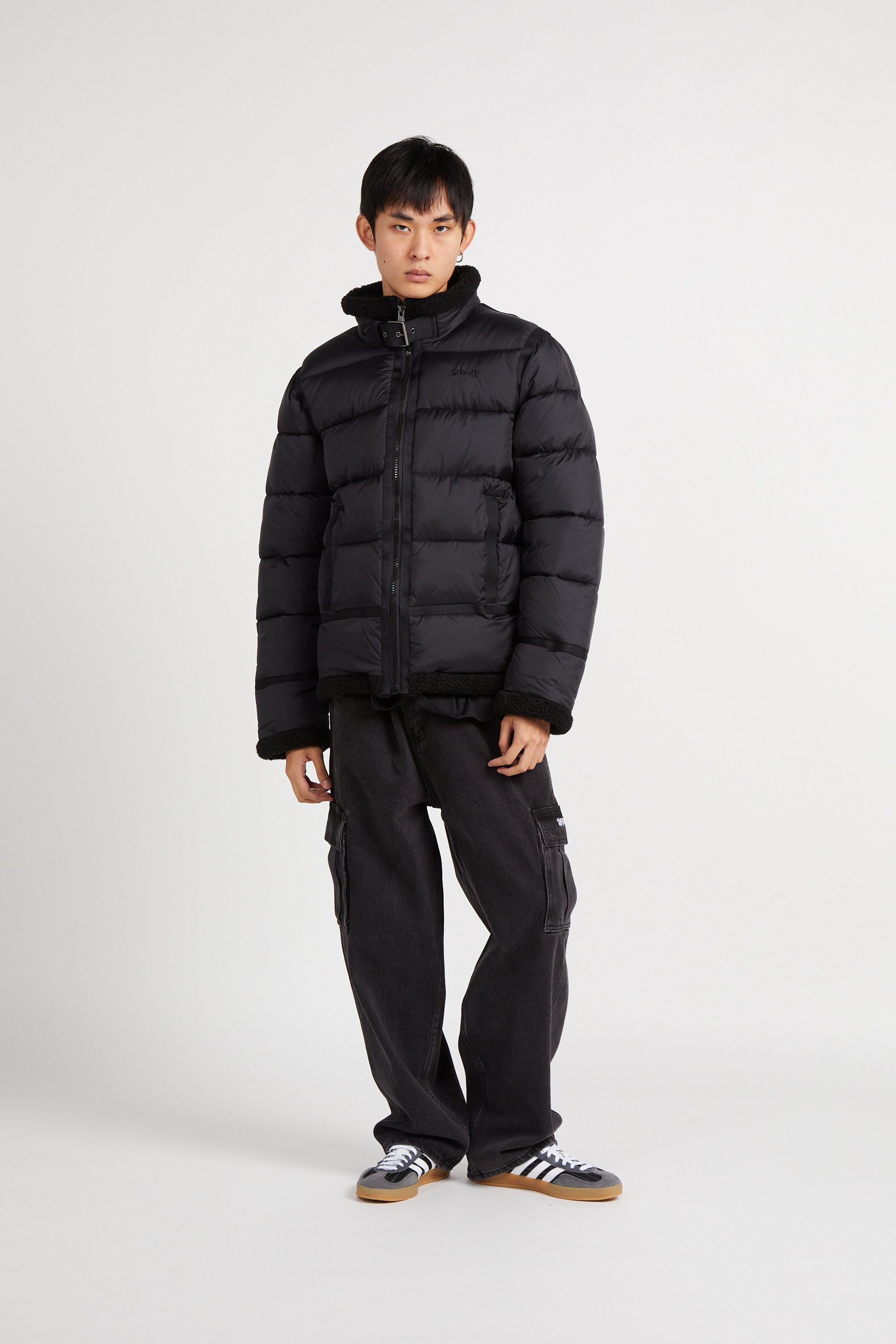 Lightweight quilted padded jacket with high neck SCHOTT Black