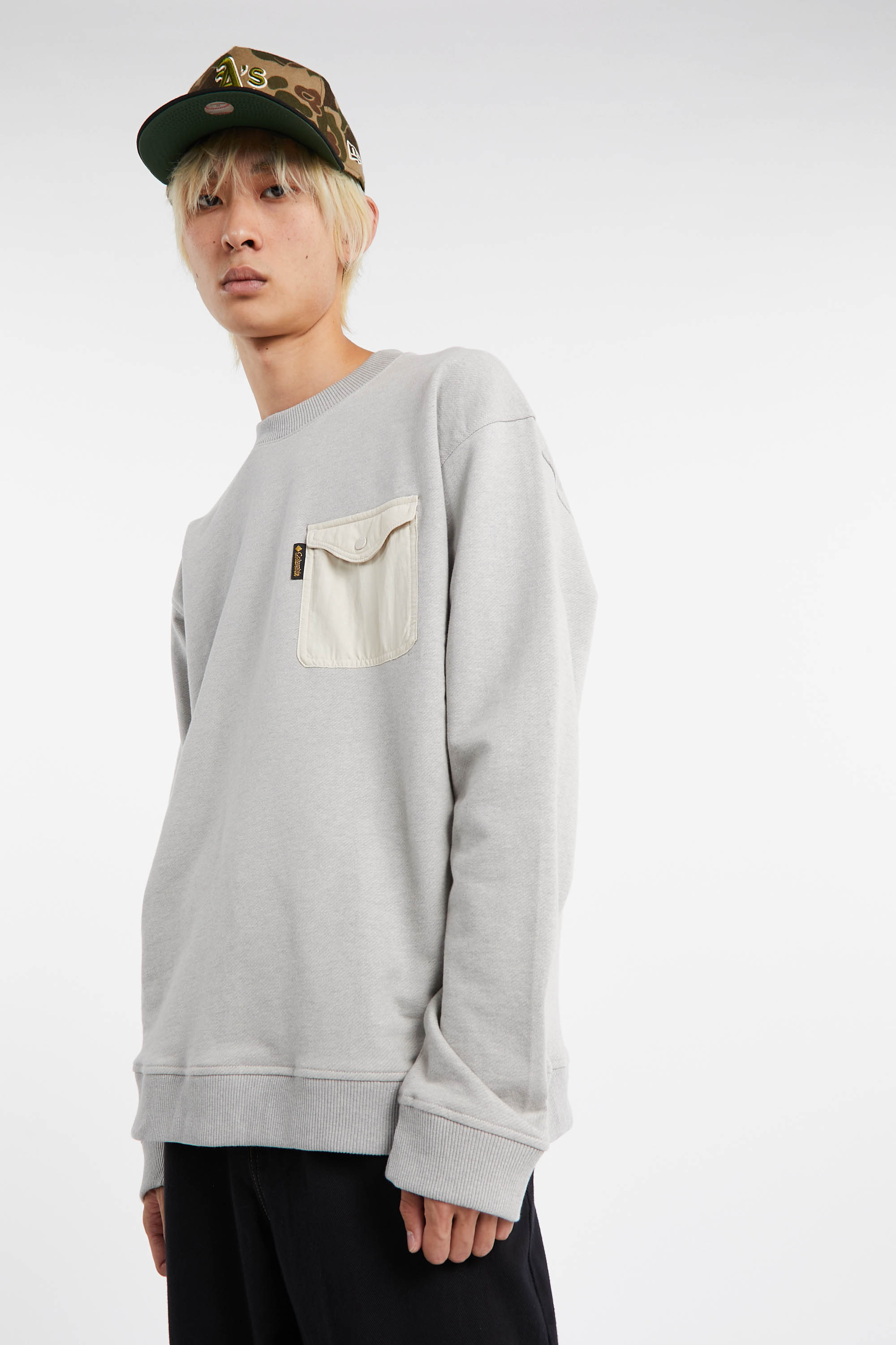 Regular-fit round-neck cotton T-shirt Beige