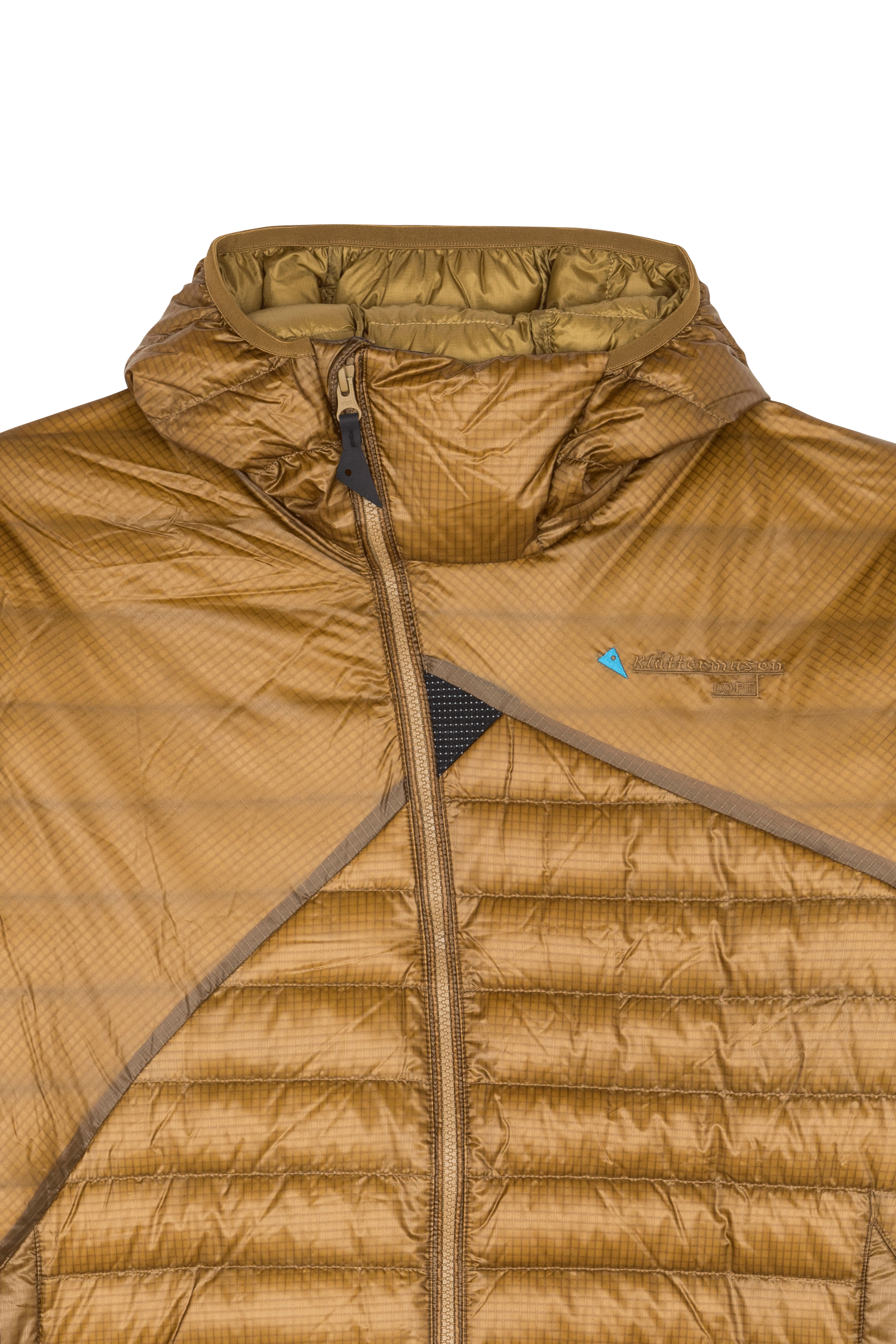 Lightweight quilted padded jacket with high neck KLATTERMUSEN Green