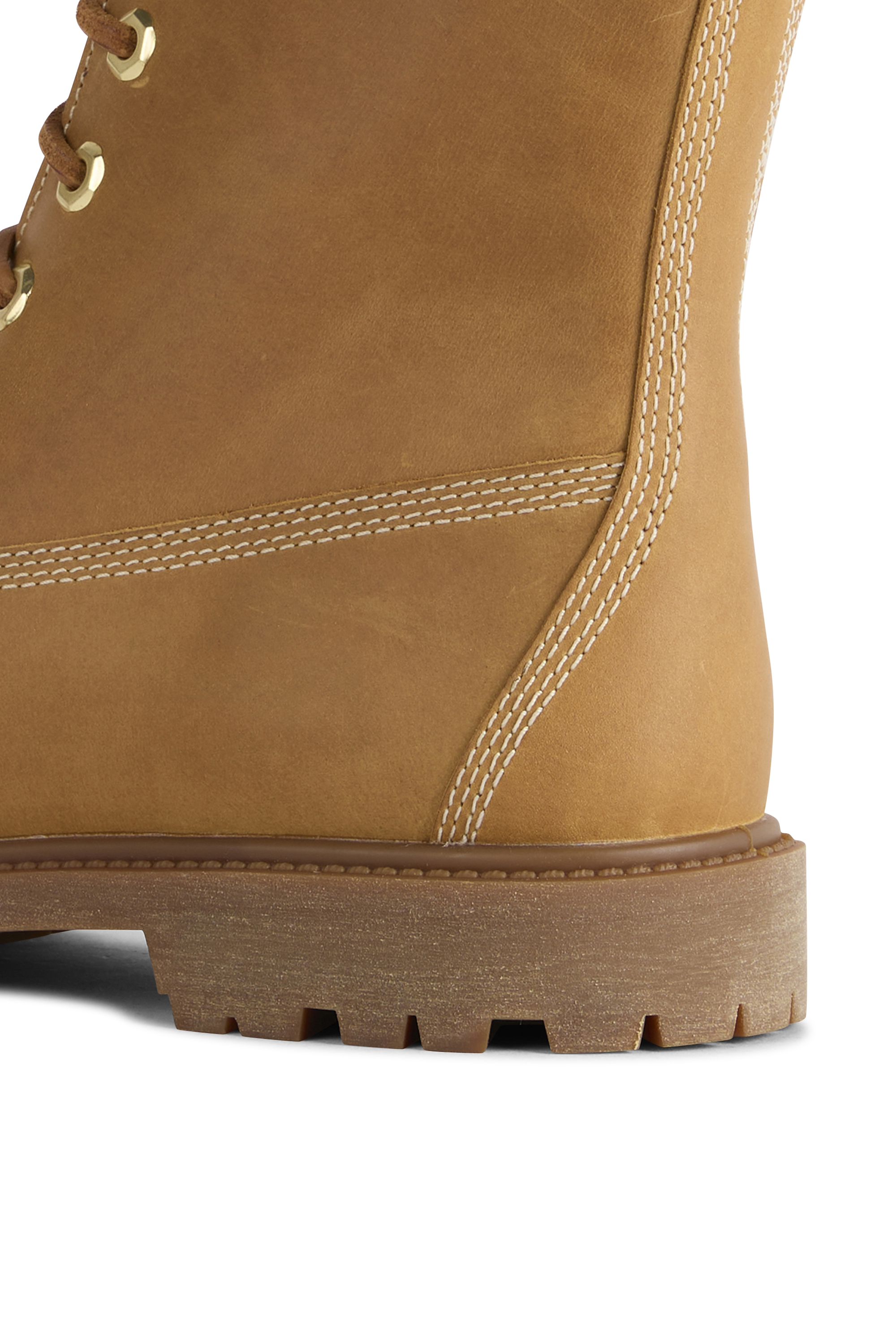 Heeled leather mid-calf boots Yellow