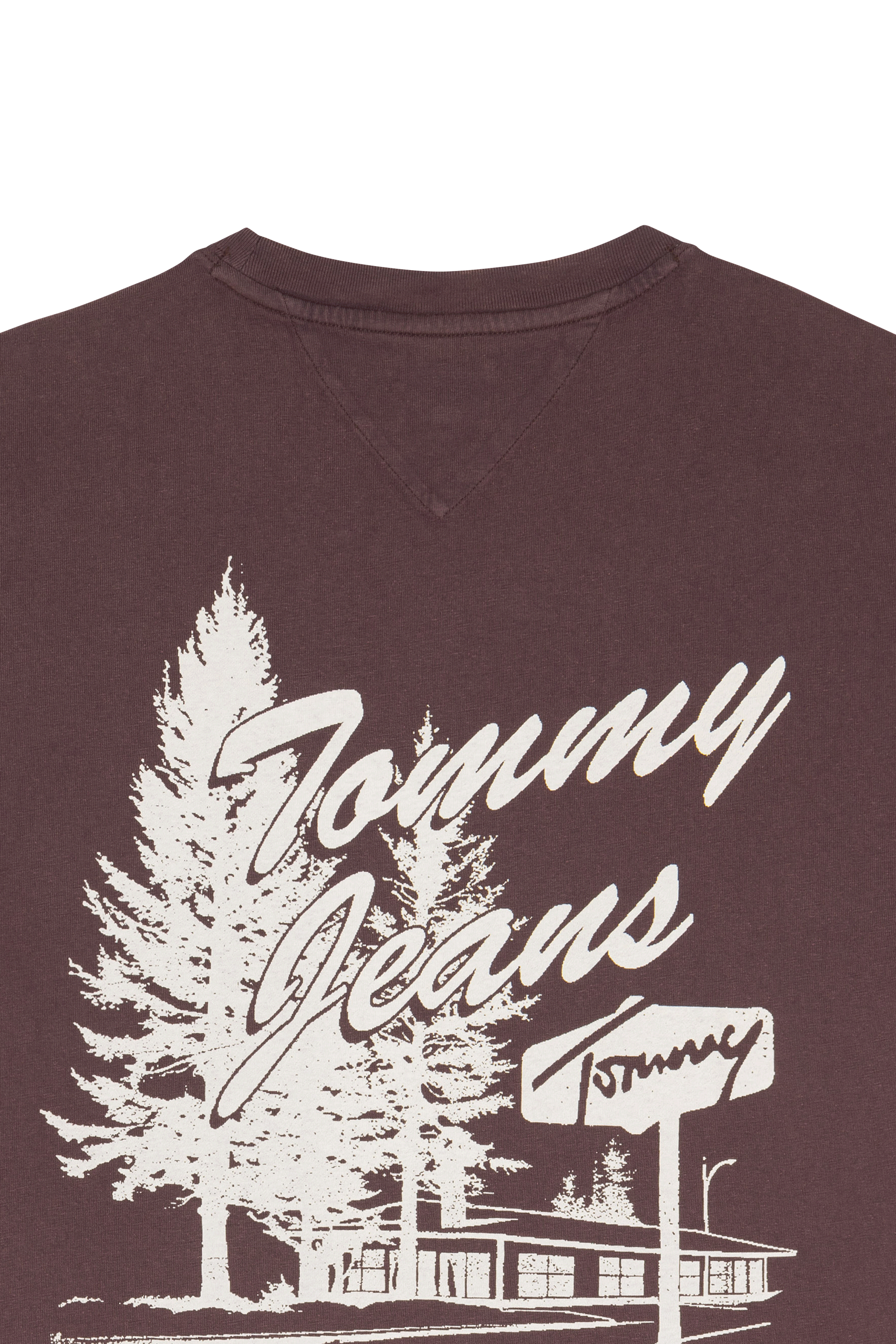 Regular-fit round-neck cotton T-shirt Brown