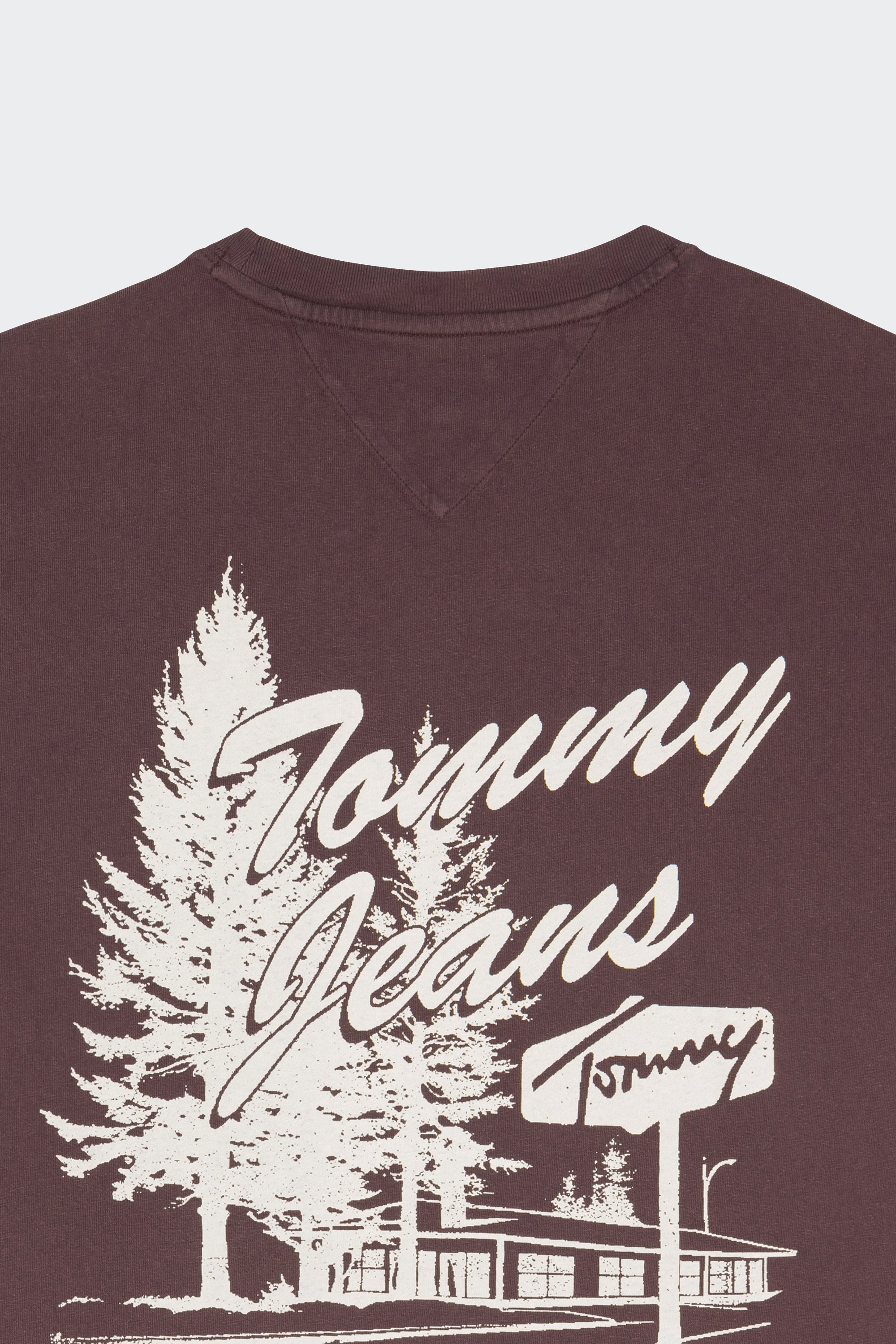 Regular-fit round-neck cotton T-shirt | Brown by TOMMY JEANS Regular-fit round-neck cotton T-shirt Brown