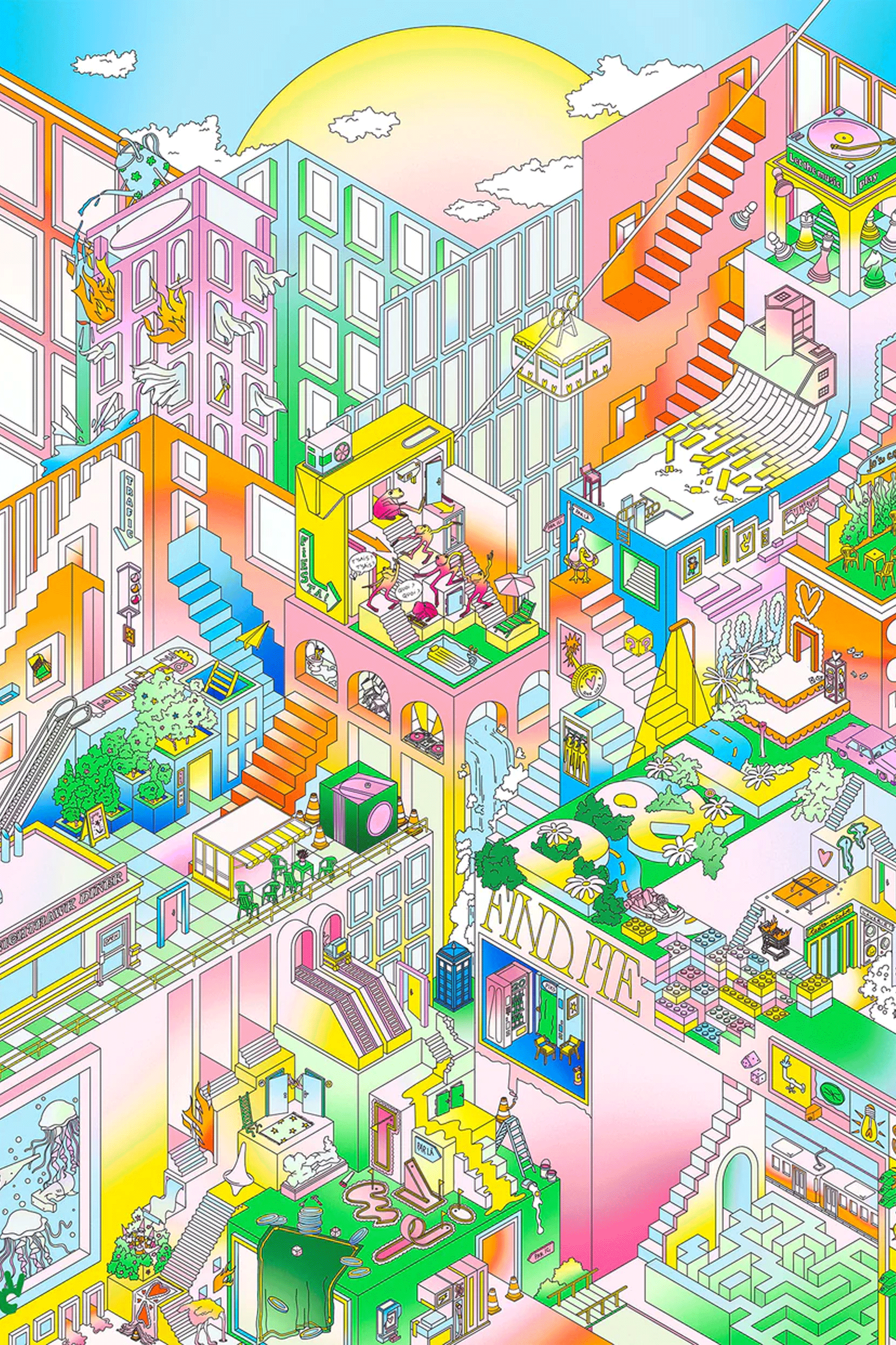 Puzzle | Multicolore PIECE AND LOVE Femme