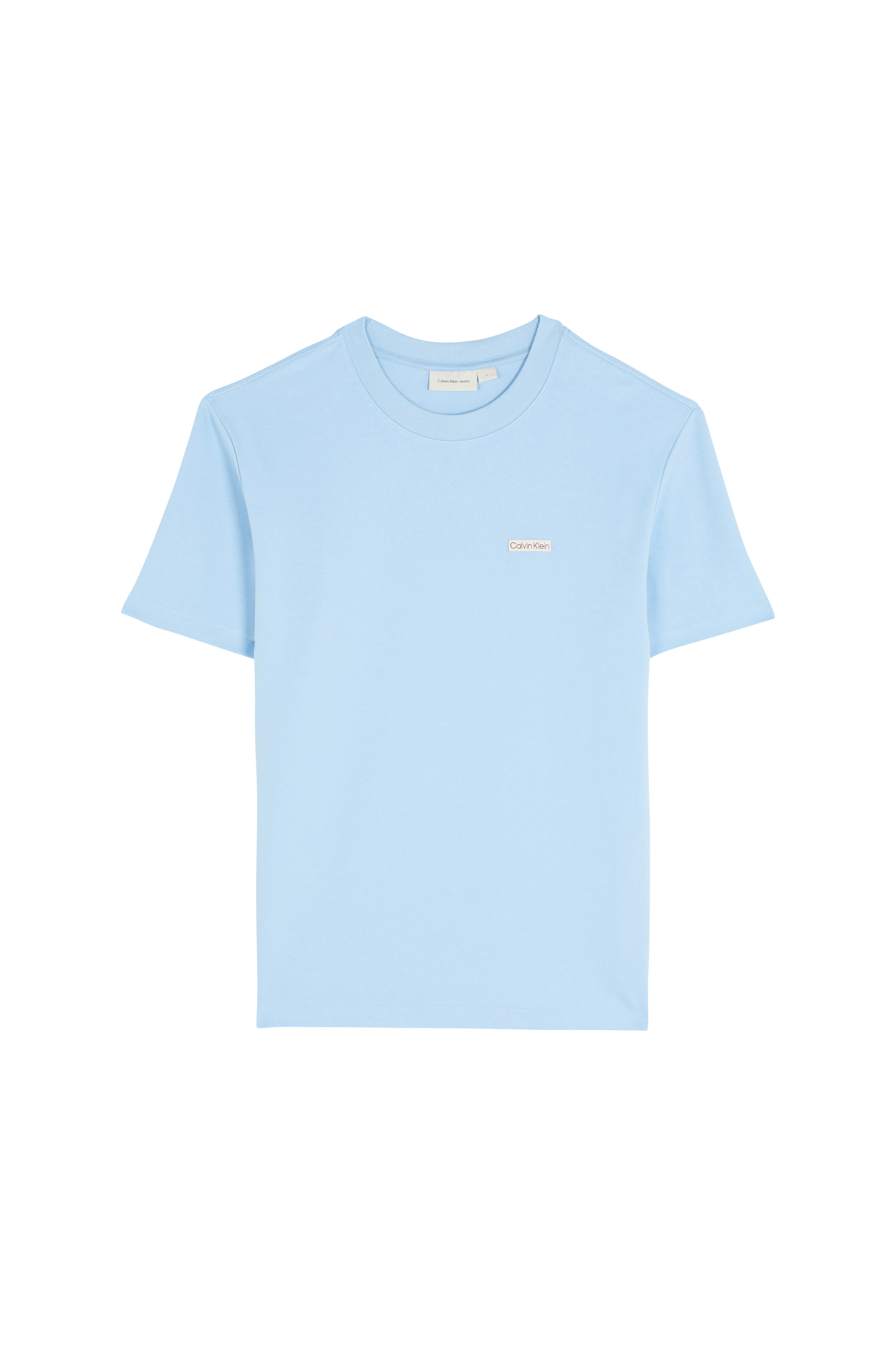Regular-fit round-neck cotton T-shirt Blue