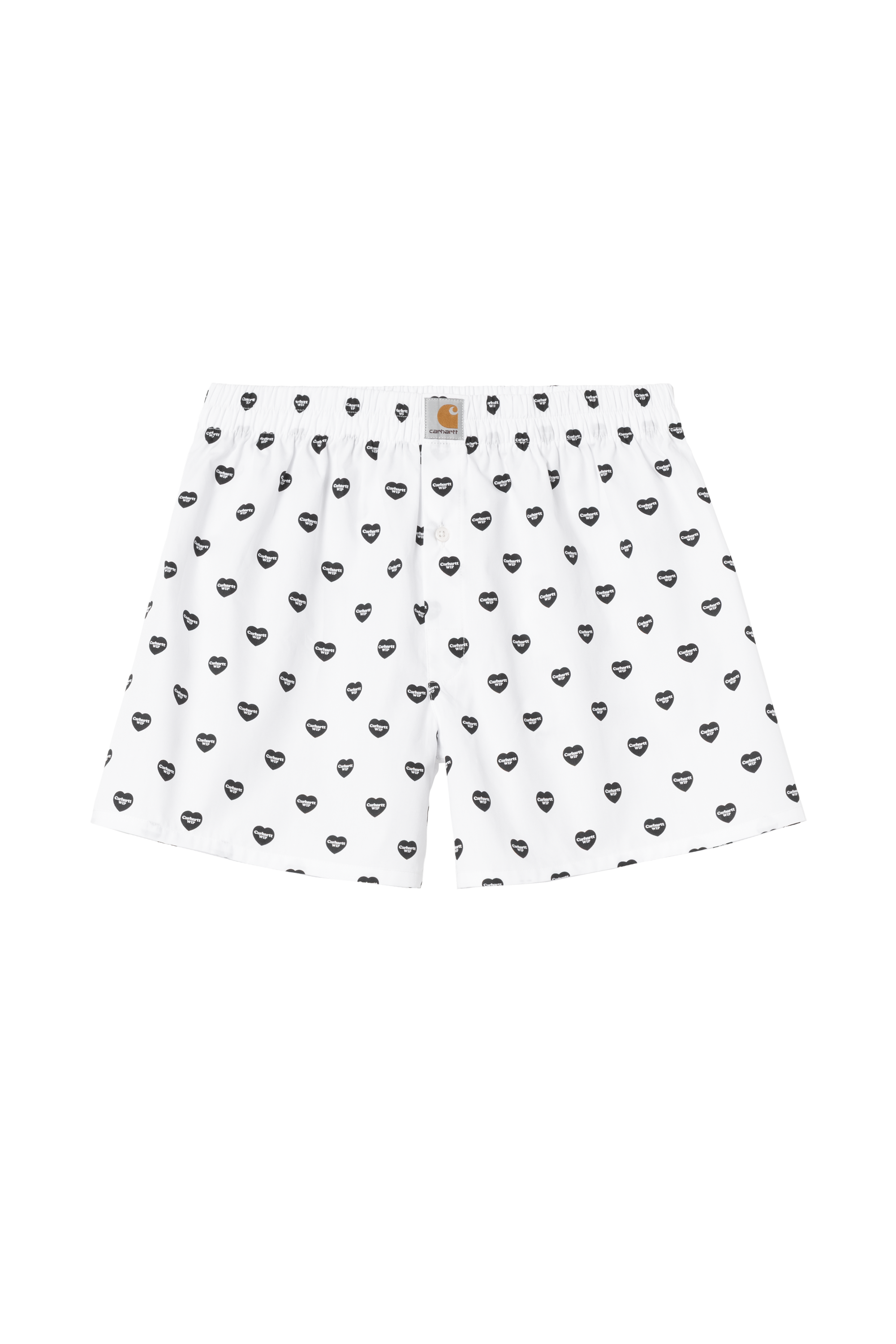 Boxer Cotton Boxer Heart print, white / black