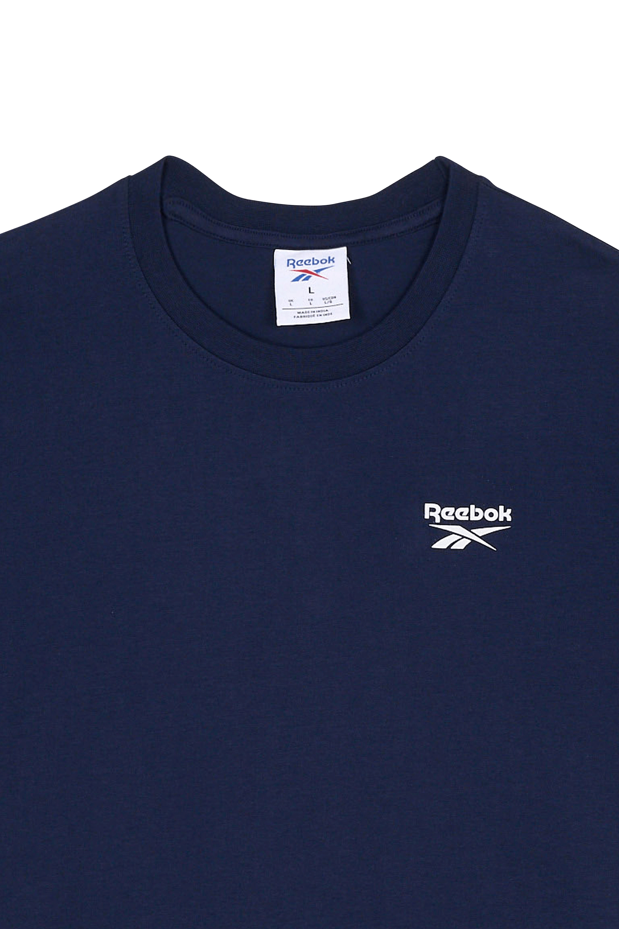 Regular-fit round-neck cotton T-shirt REEBOK Blue