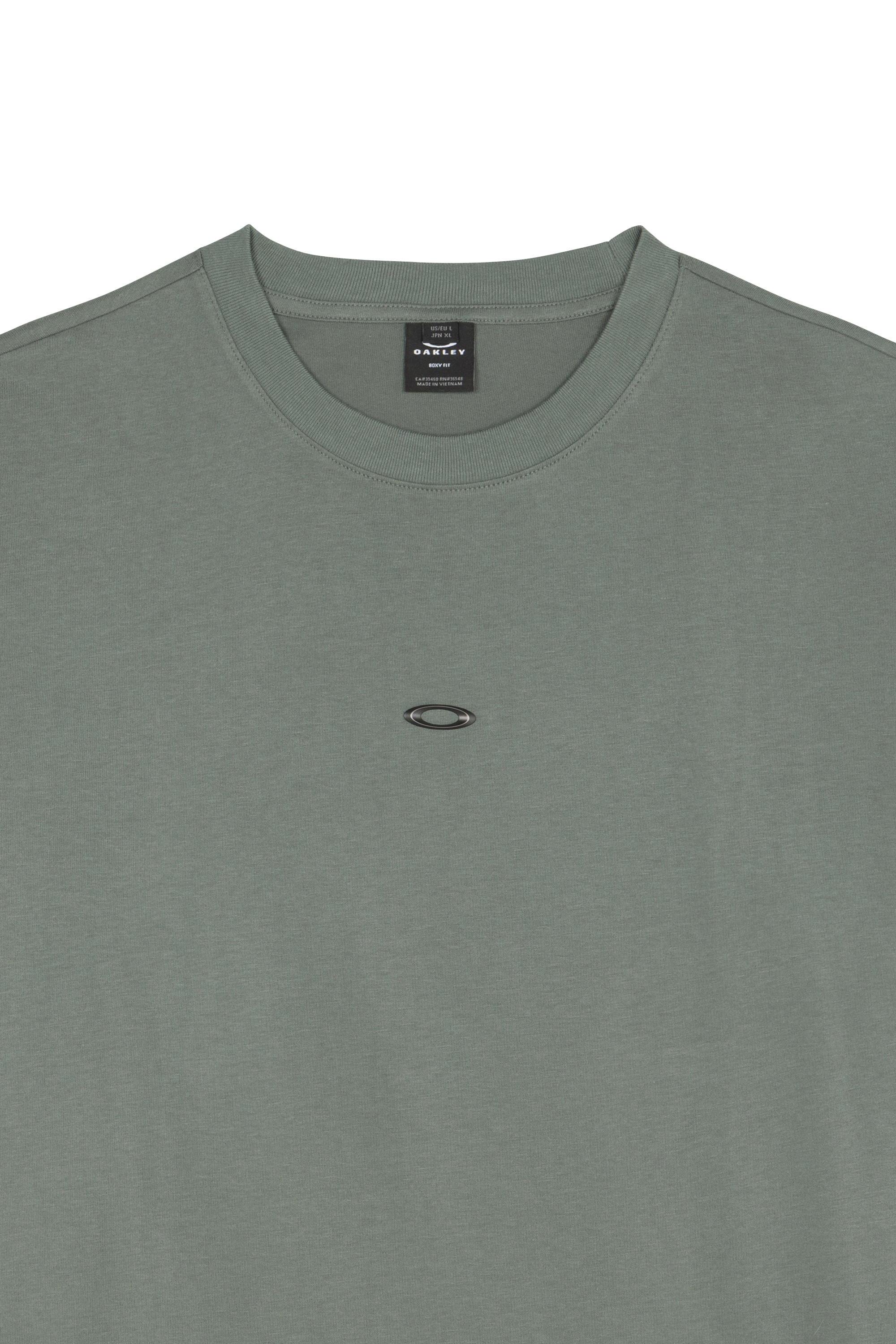 Regular-fit round-neck cotton T-shirt | Green OAKLEY Men
