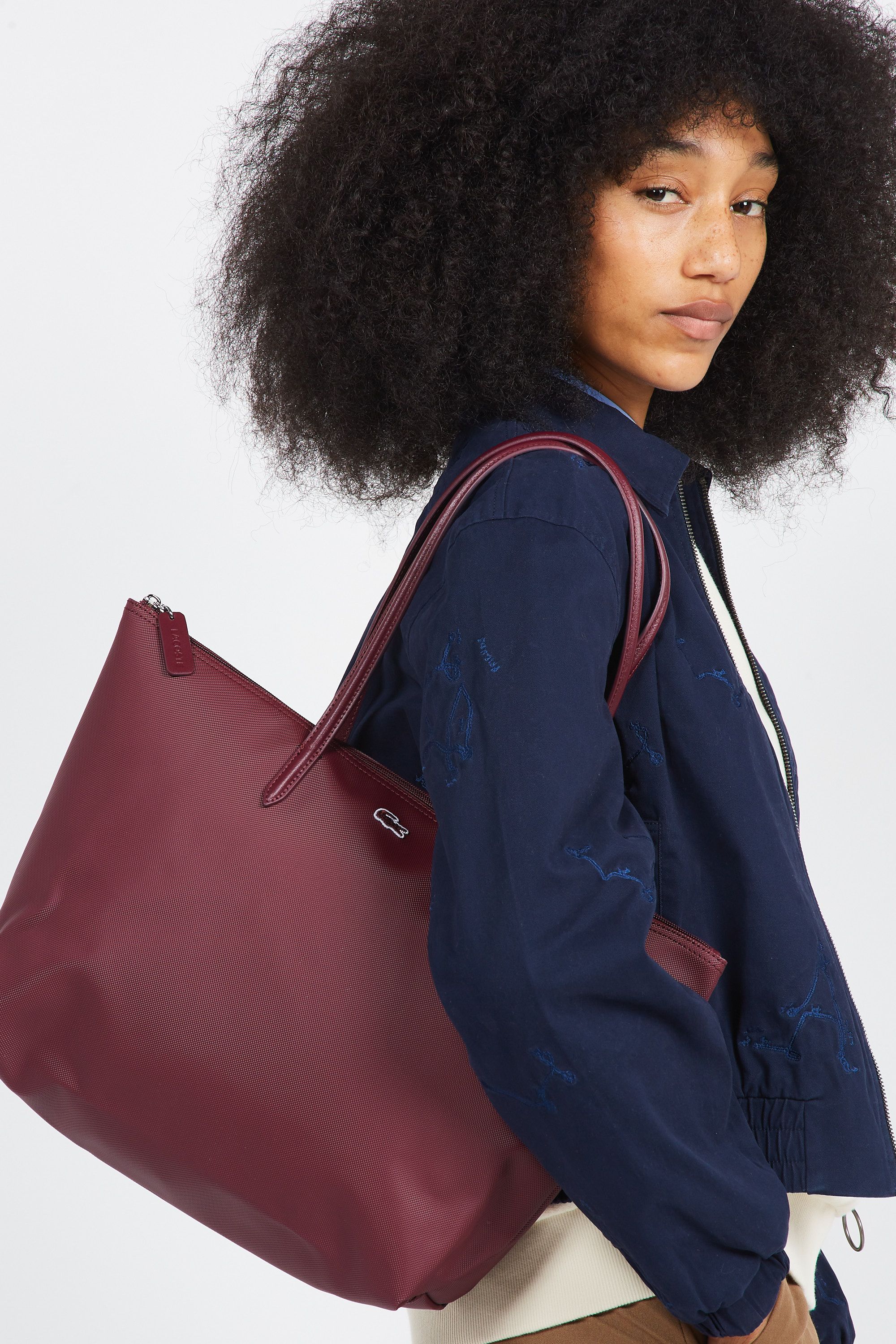 Sac a main outlet lacoste rouge femme