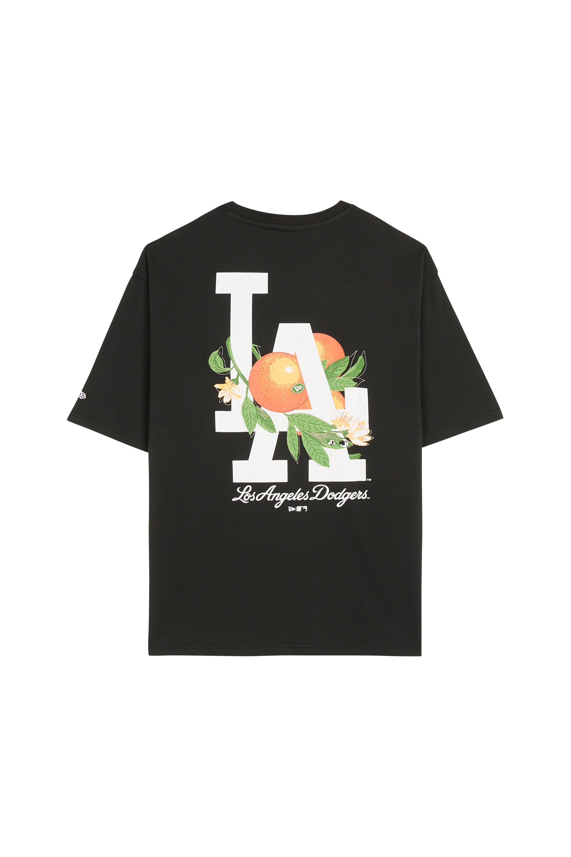 Regular-fit round-neck cotton T-shirt Black