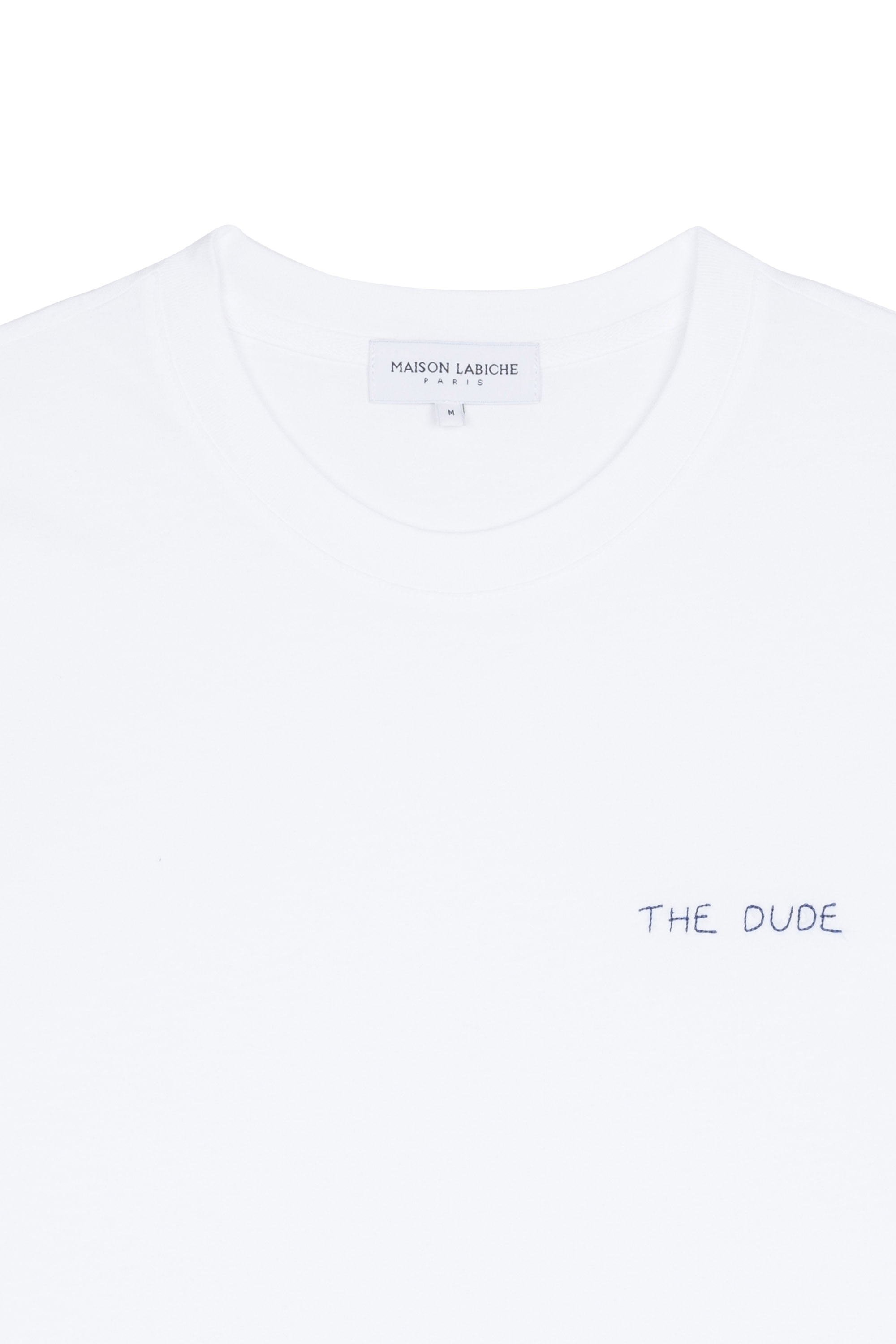 Straight fit round neck t-shirt in organic cotton MAISON LABICHE White