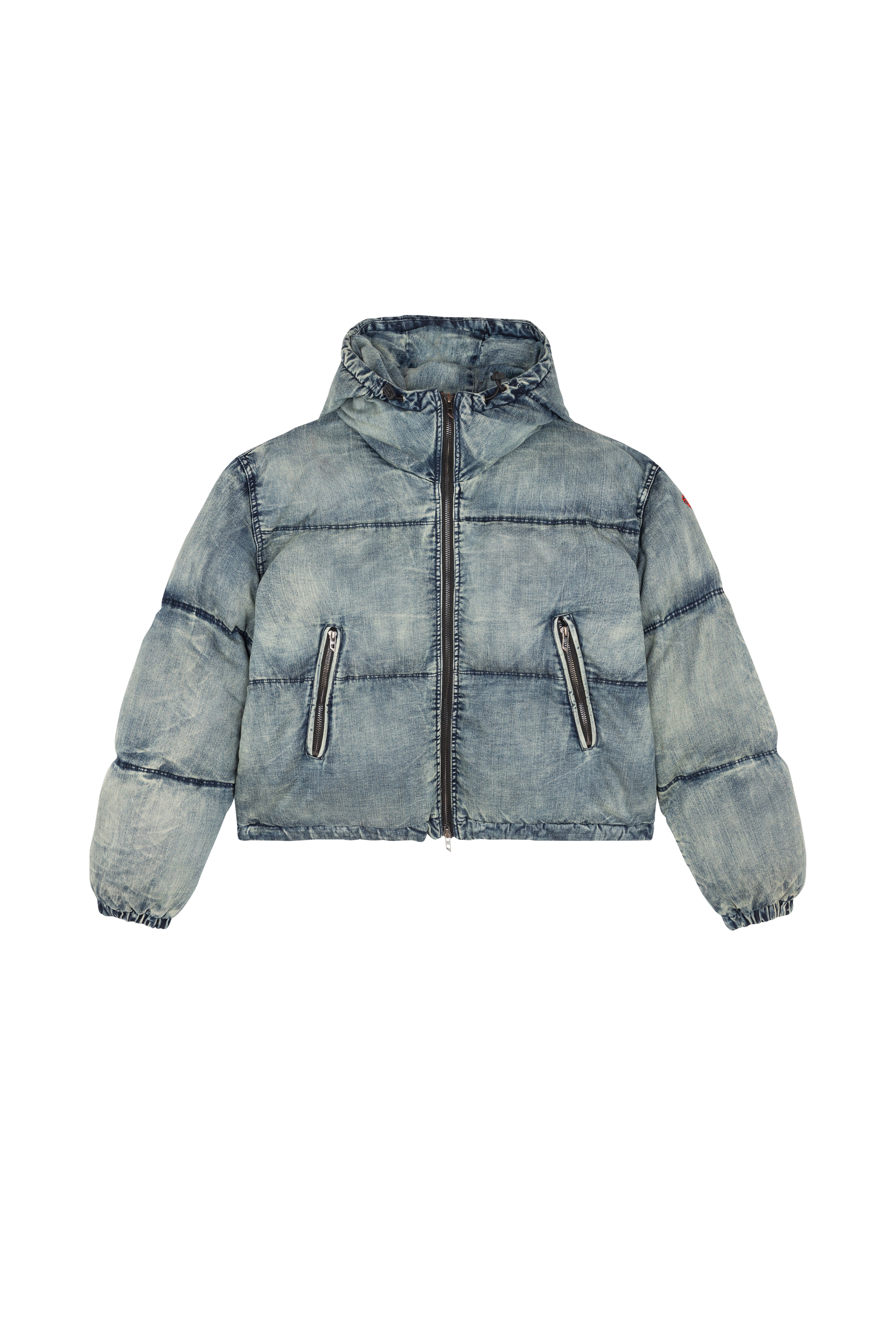Lightweight quilted padded jacket with high neck Blue