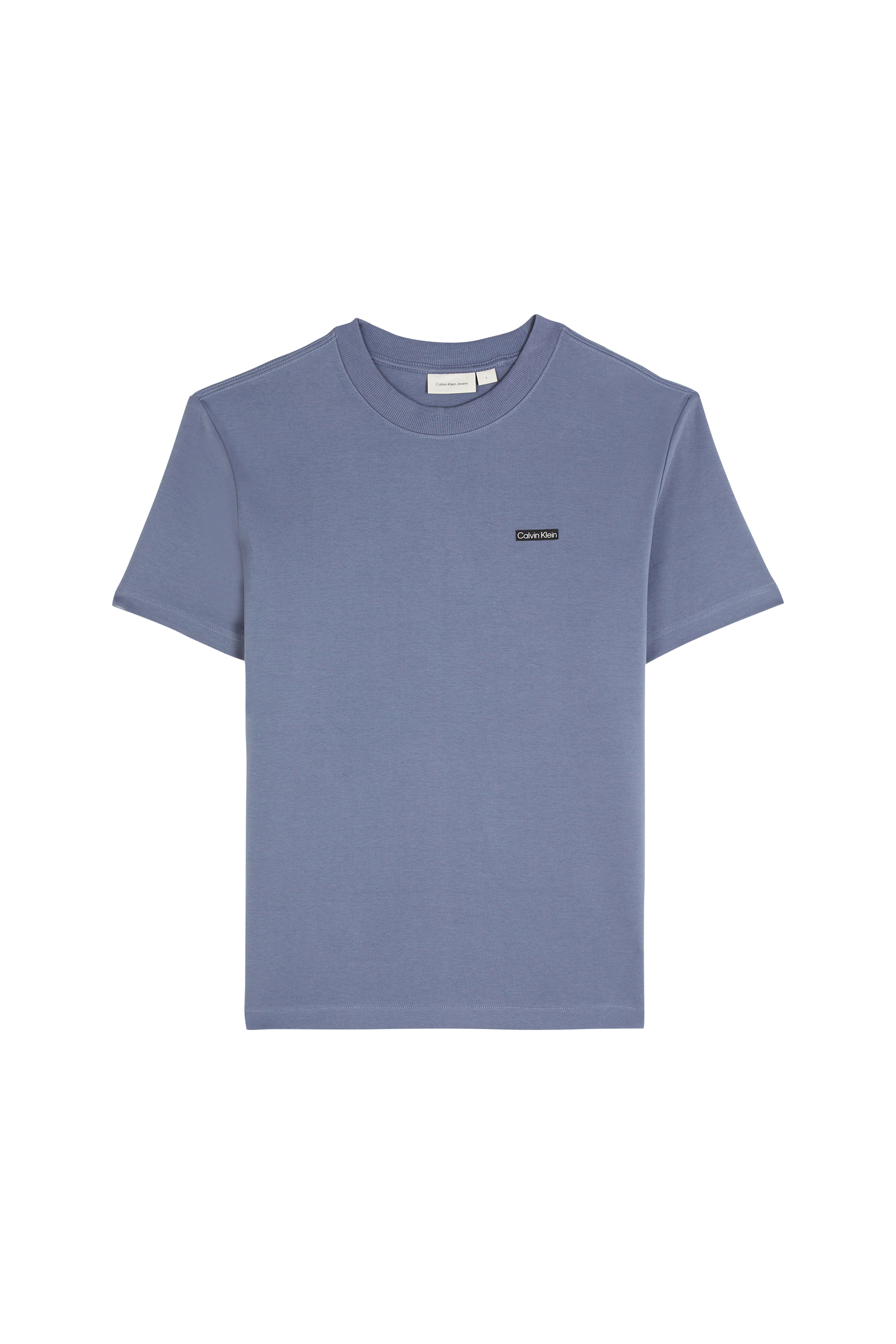 Regular-fit round-neck cotton T-shirt Grey