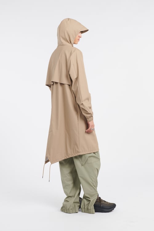 RAINS Cotton parka with hood Beige