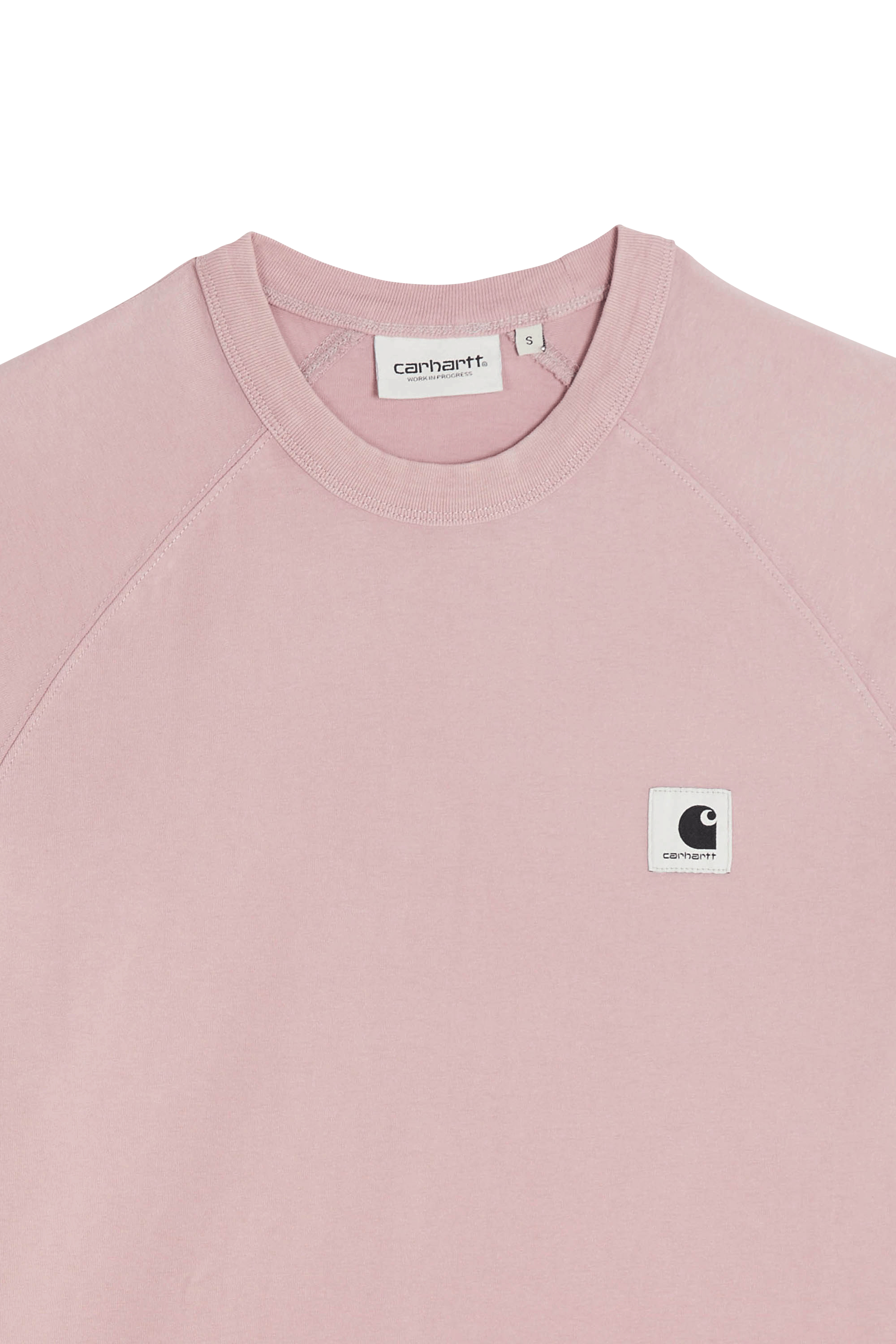 Regular-fit round-neck cotton T-shirt Pink
