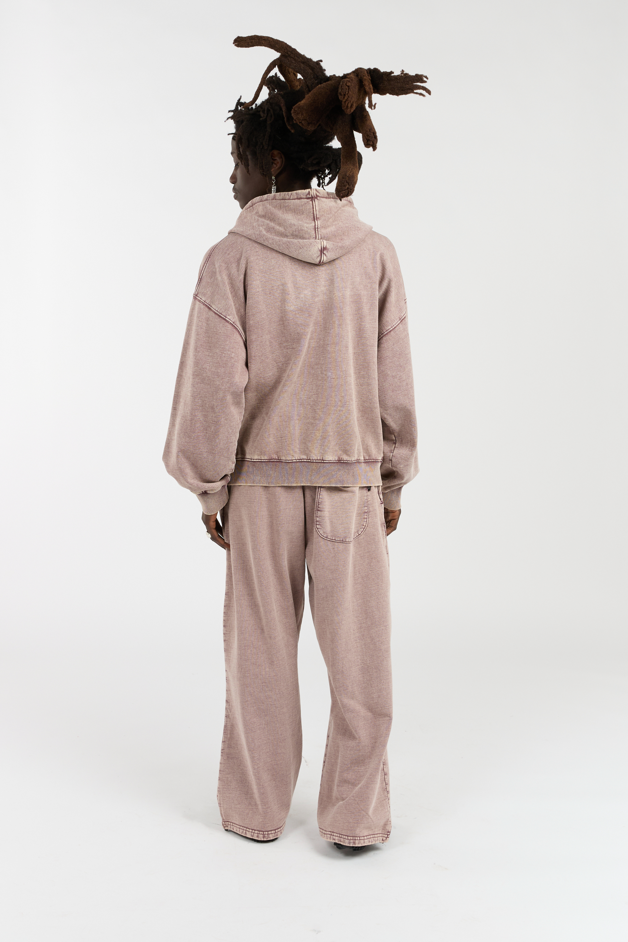 Zippered hoodie Burgundy