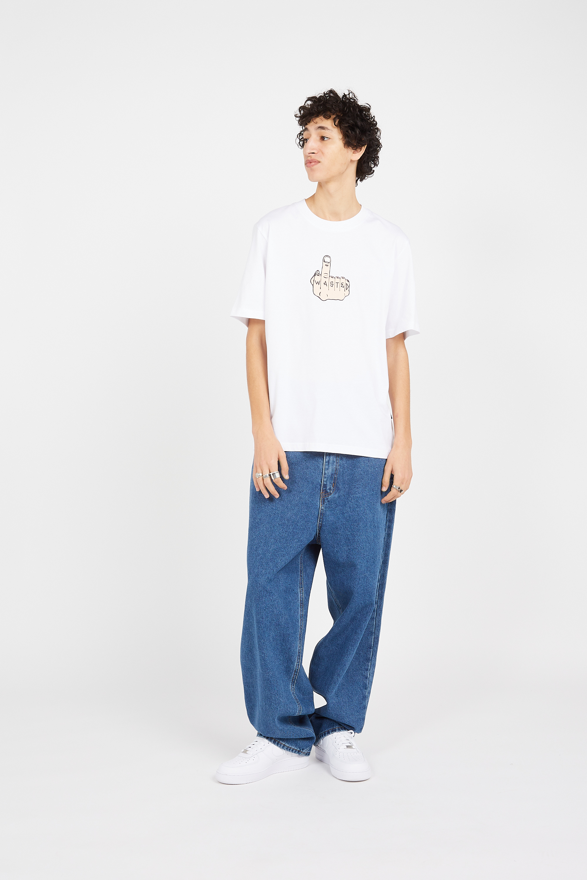 Regular-fit round-neck cotton T-shirt White