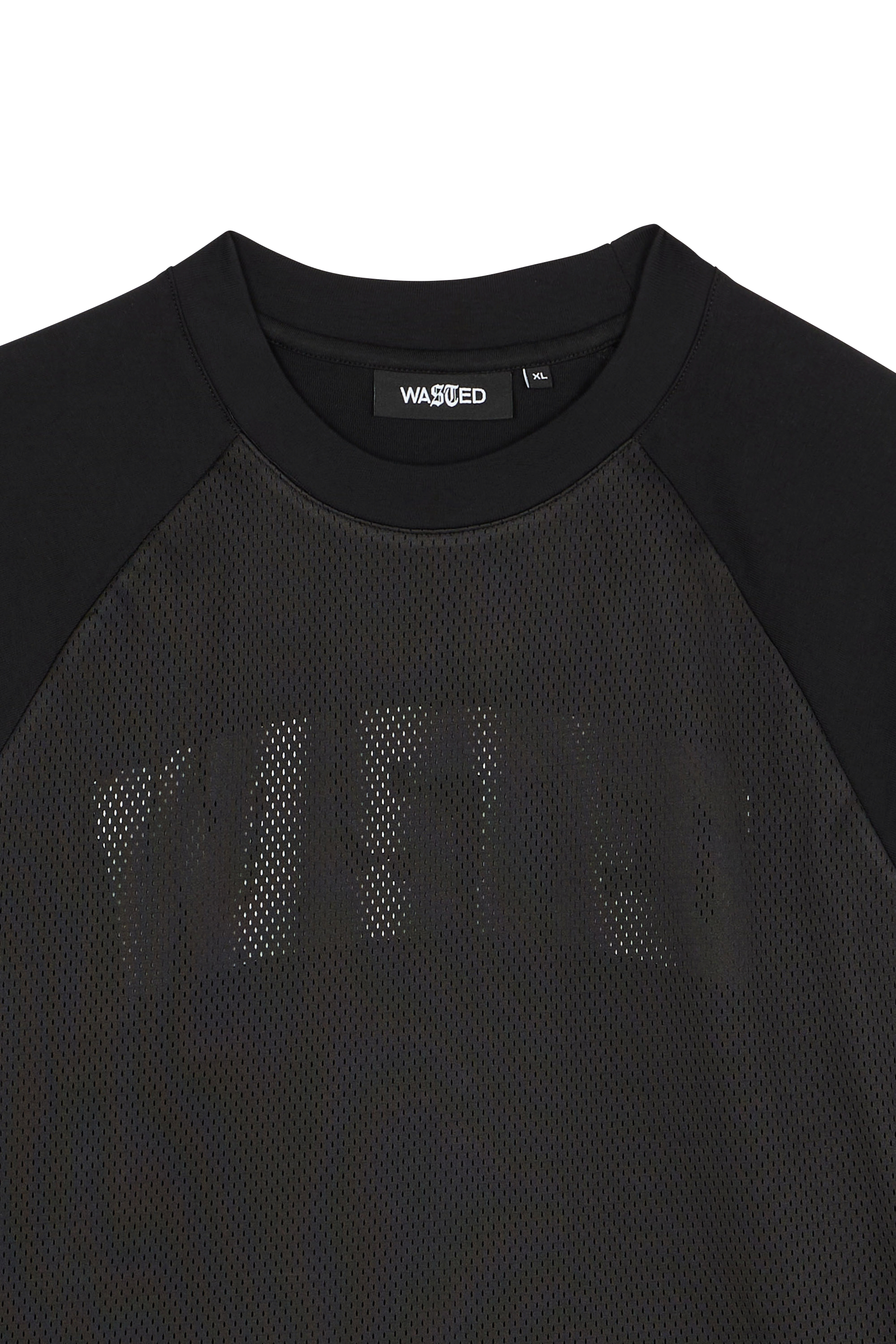 Regular-fit round-neck cotton T-shirt | Black WASTED Men