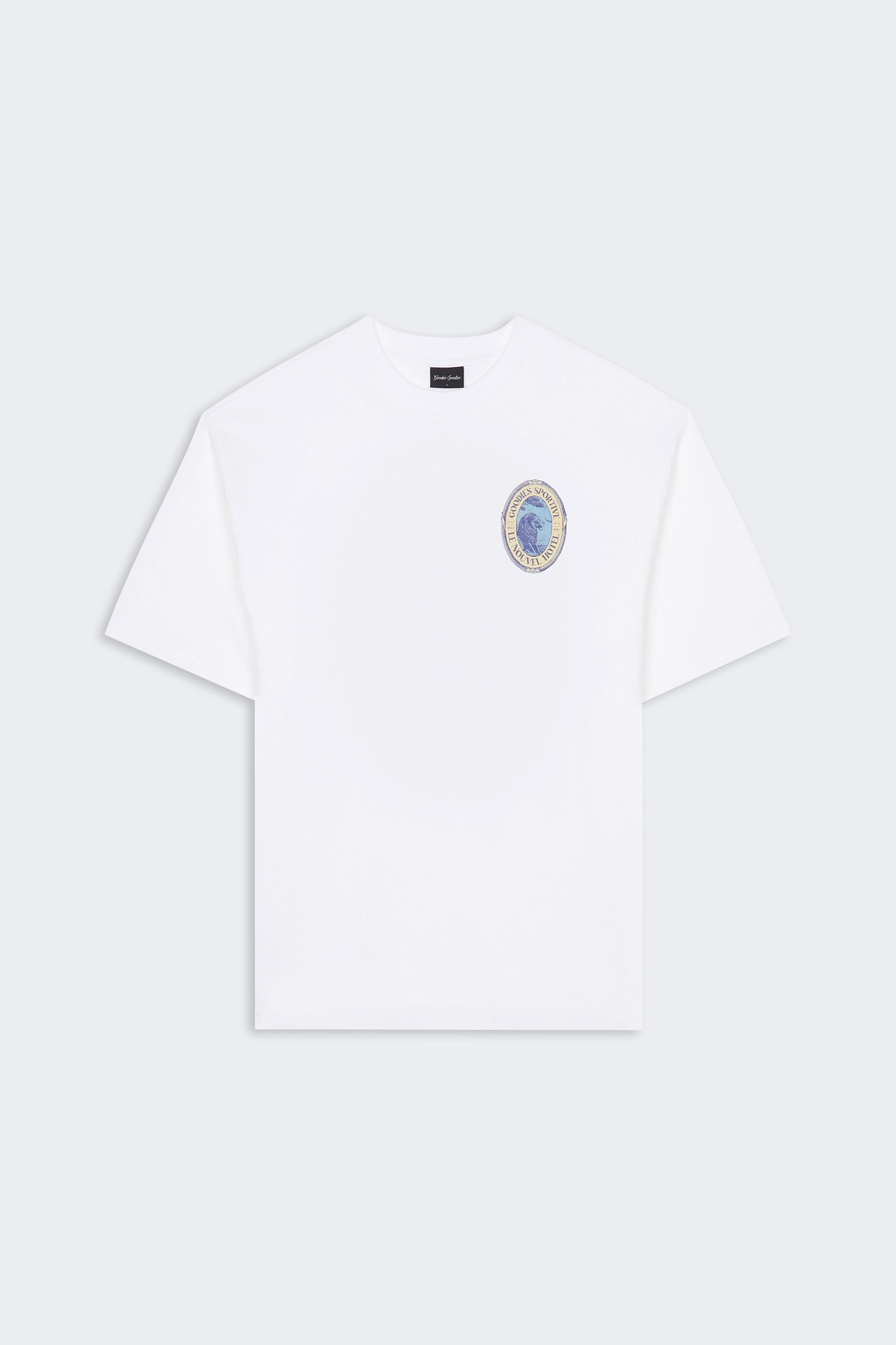 Regular-fit round-neck cotton T-shirt | White by GOODIES SPORTIVE Regular-fit round-neck cotton T-shirt White