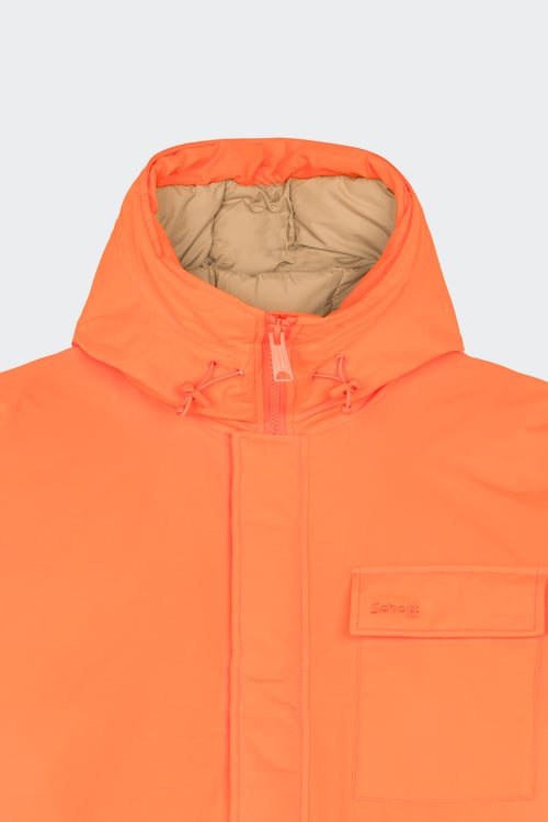 SCHOTT Lightweight quilted padded jacket with high neck Orange