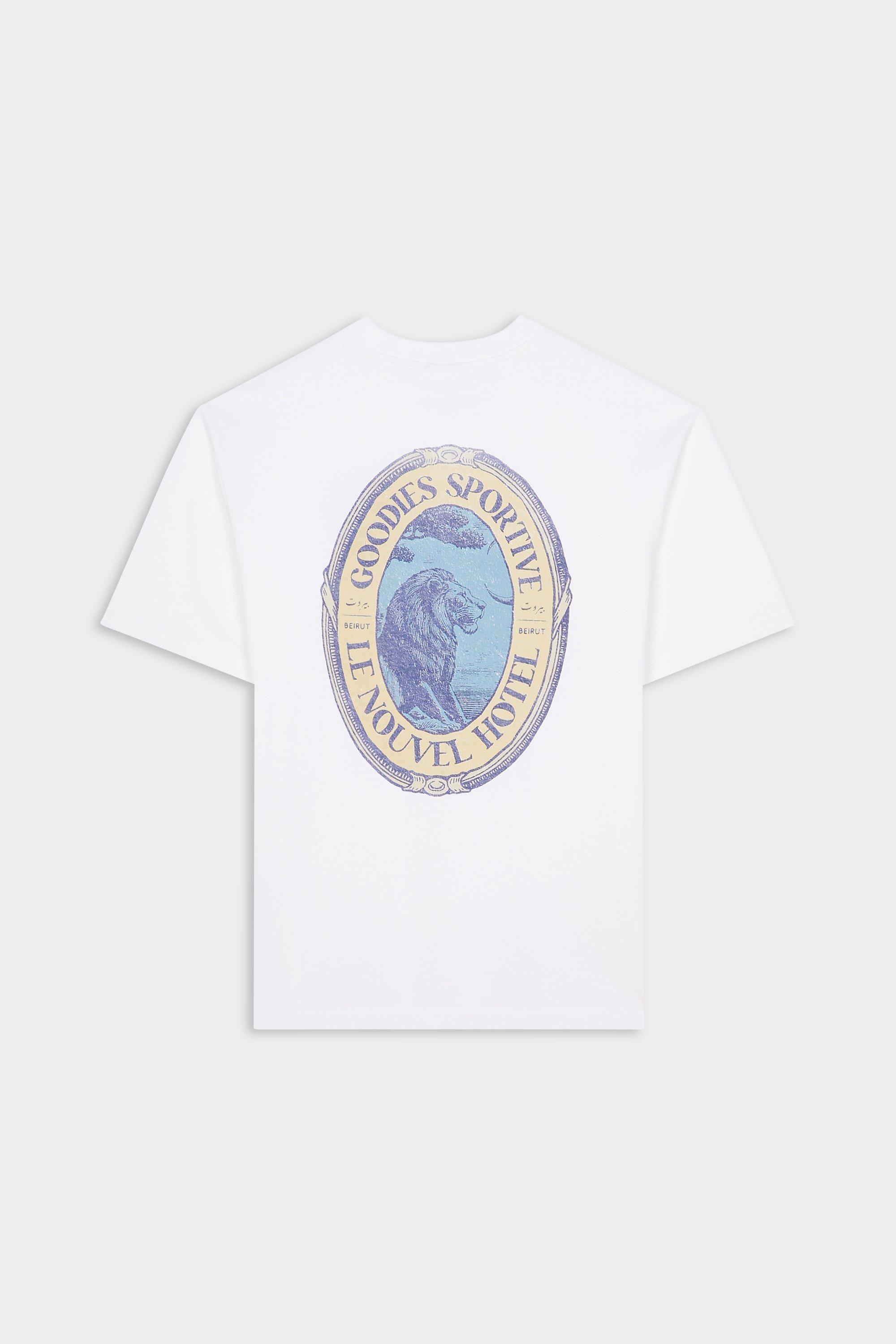 Regular-fit round-neck cotton T-shirt | White by GOODIES SPORTIVE Regular-fit round-neck cotton T-shirt White