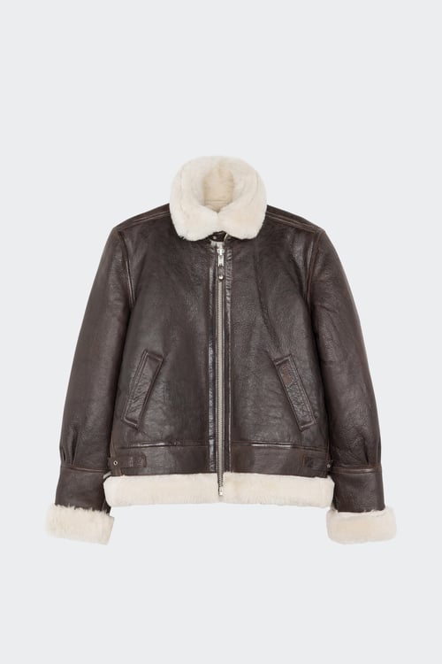 SCHOTT Aviator jacket Brown