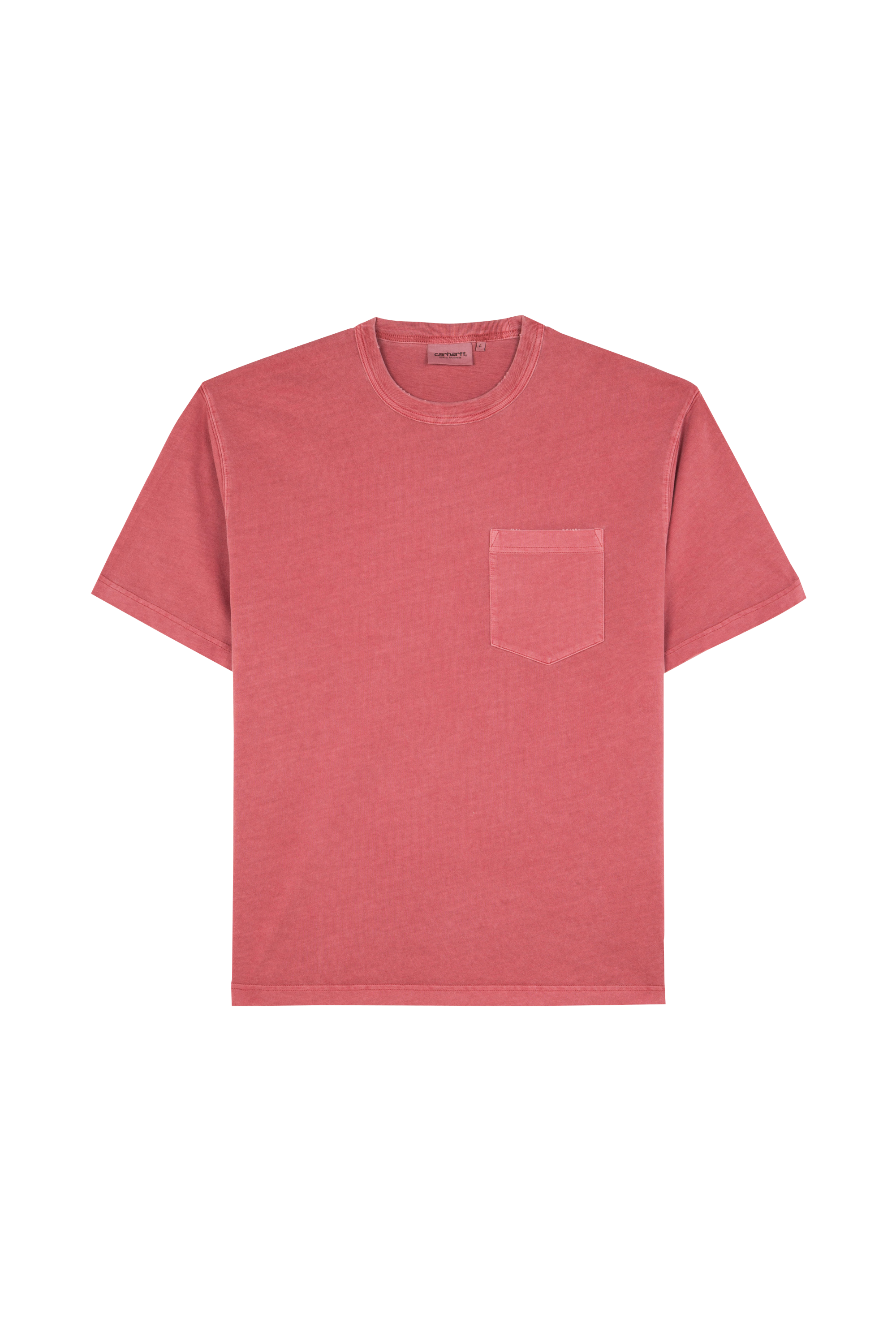 Regular-fit round-neck cotton T-shirt S/S Torion Pocket T-Shirt Marsala