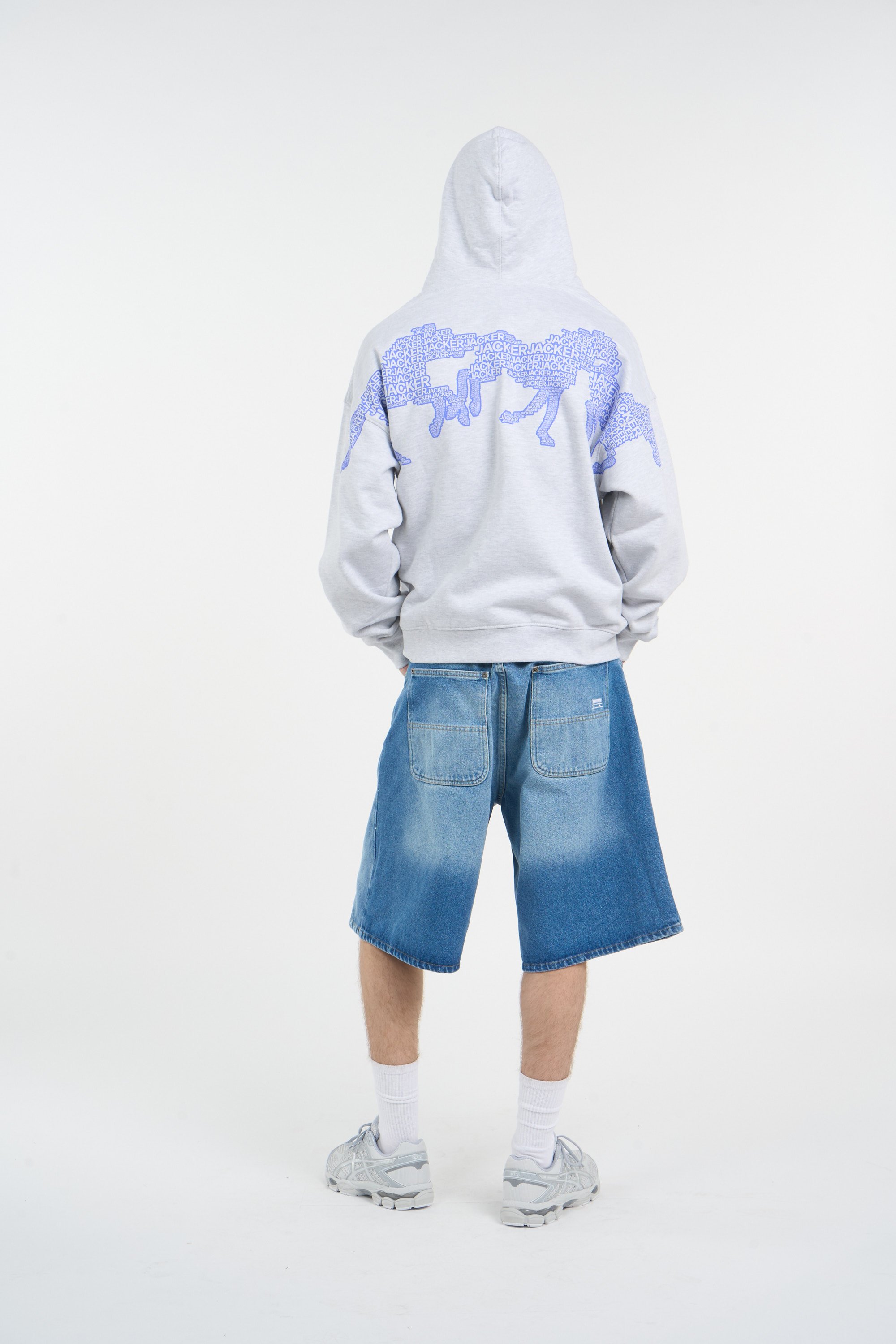 Gilet oversize col rond en coton | Gris JACKER Homme