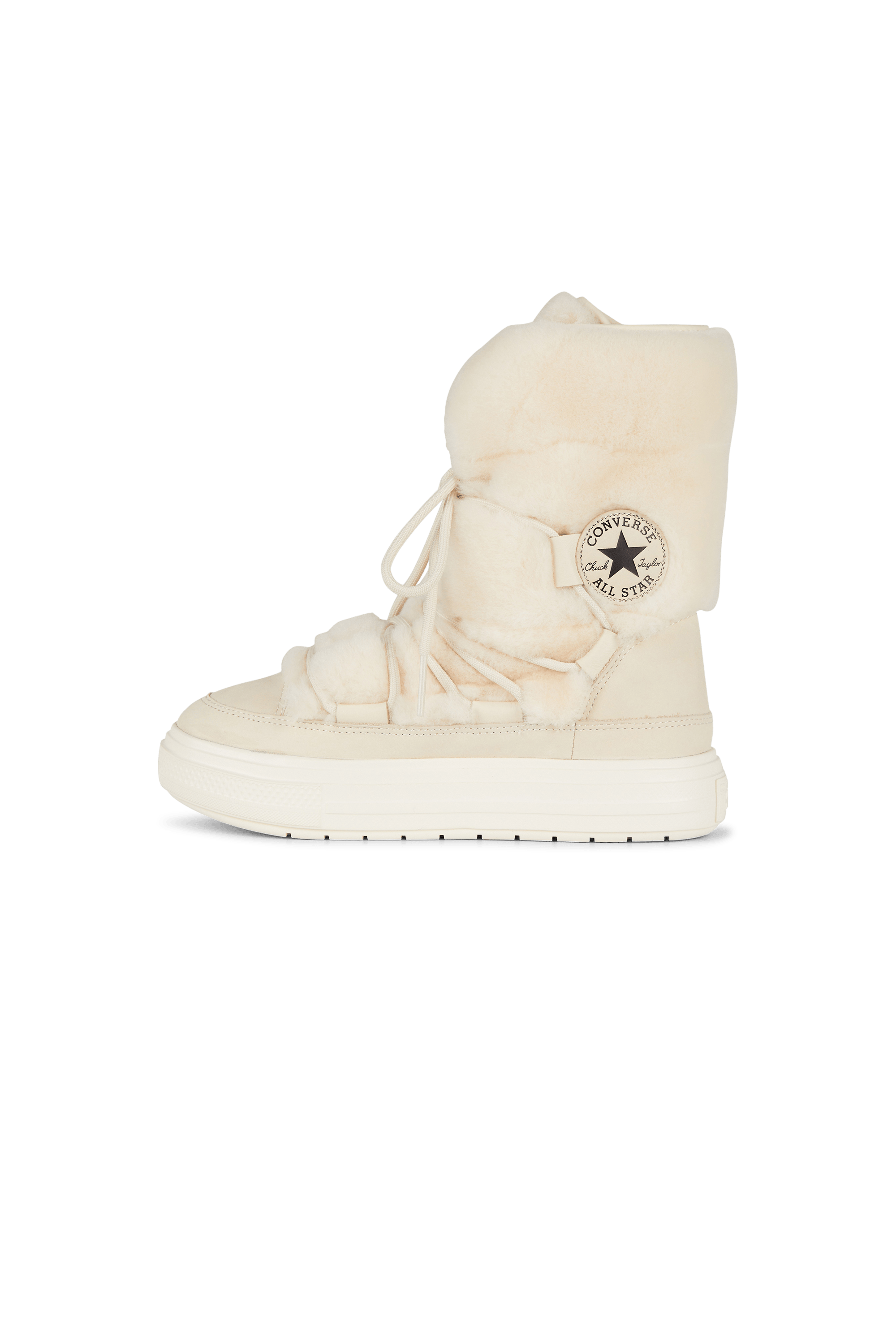 Lace-up leather mid-calf boots | Beige CONVERSE Women