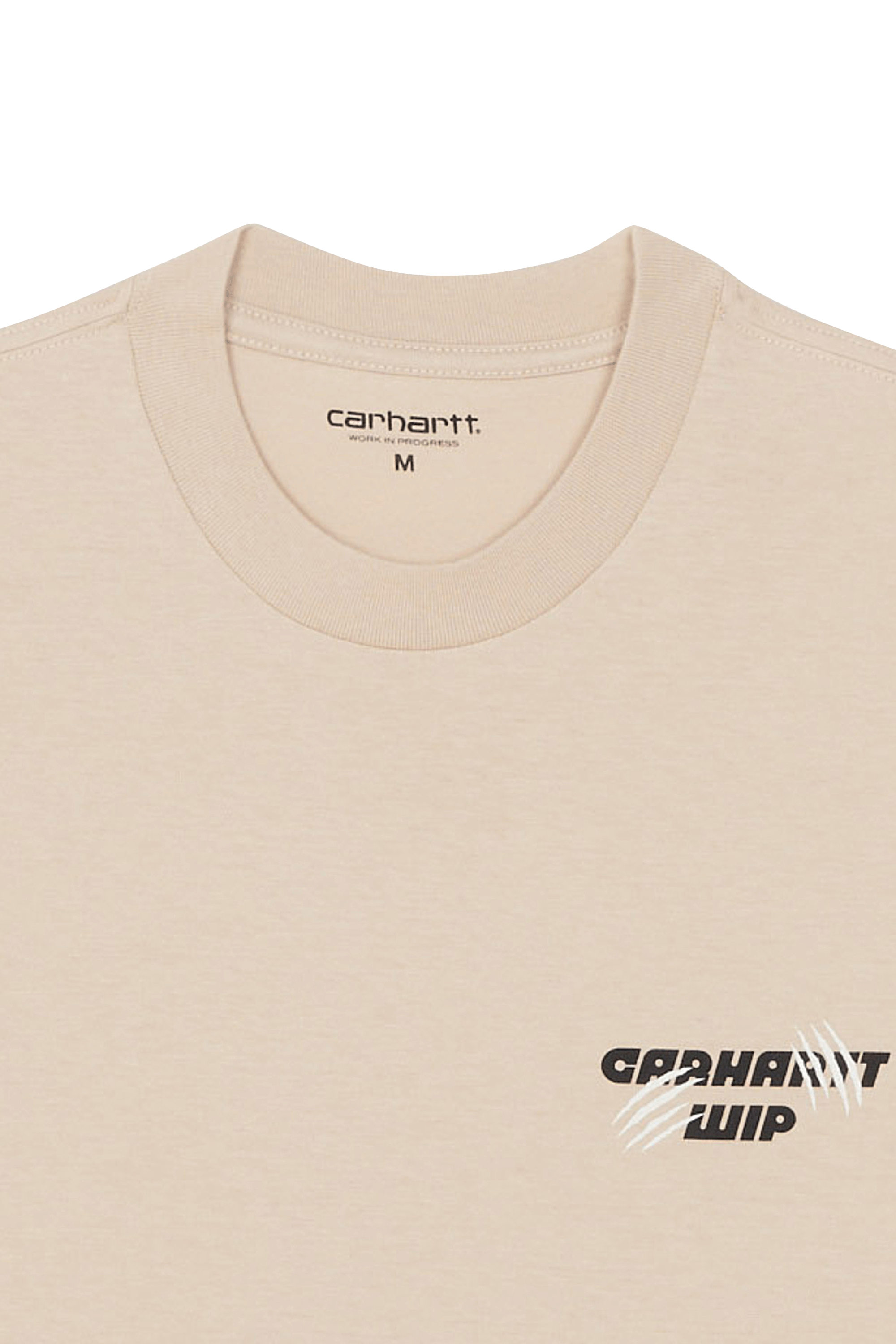 Regular-fit round-neck cotton T-shirt Beige
