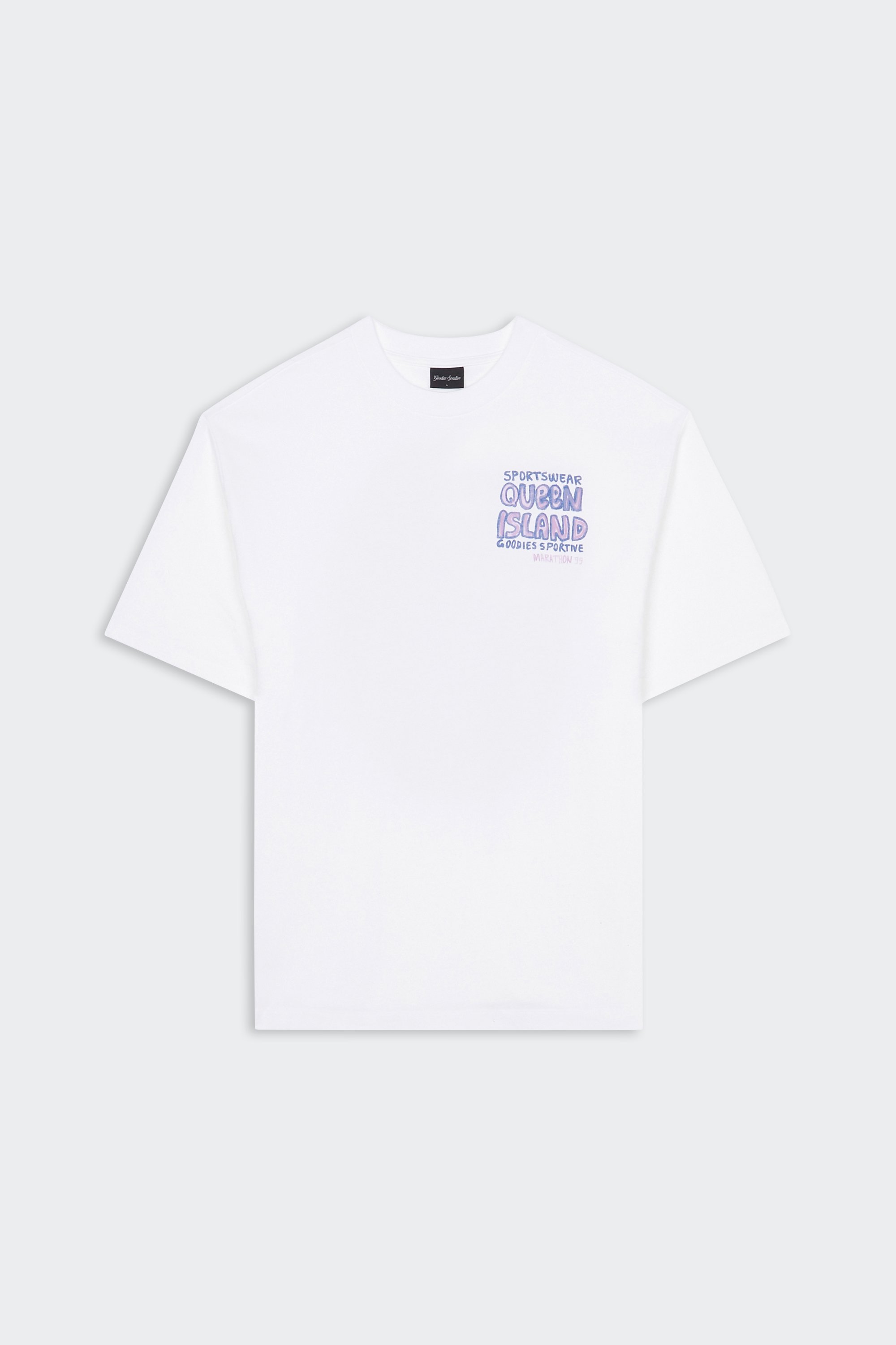 Regular-fit round-neck cotton T-shirt | White by GOODIES SPORTIVE Regular-fit round-neck cotton T-shirt White